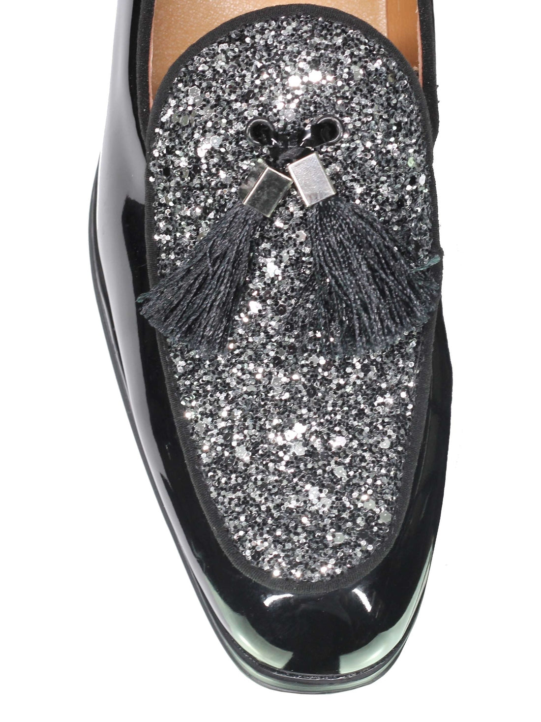 GLITTER – PATENT LEATHER TASSEL LOAFERS