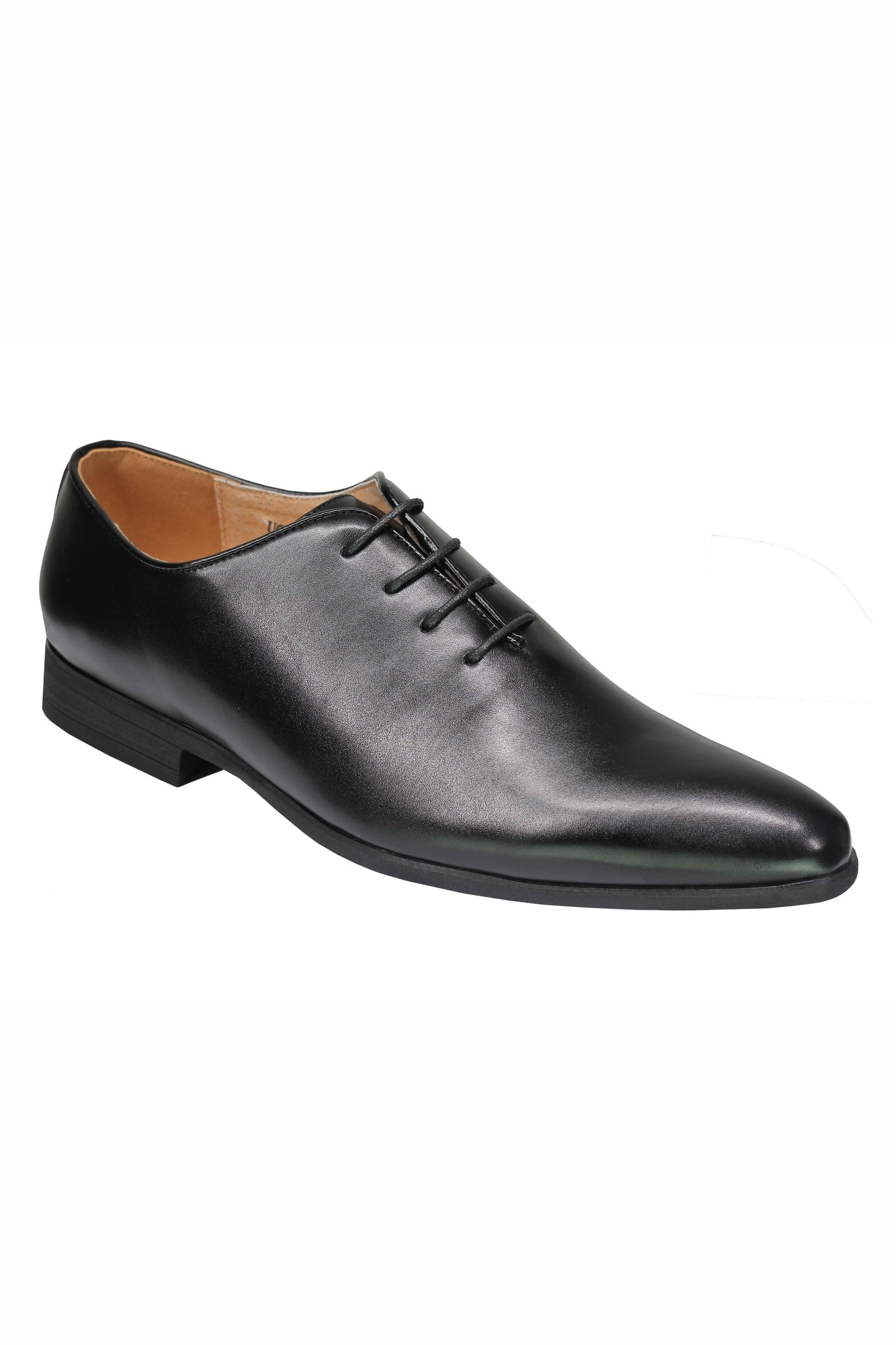 Mens Black Tan brown Classic Polished Leather Lined Upper Wholecut Oxford Shoes