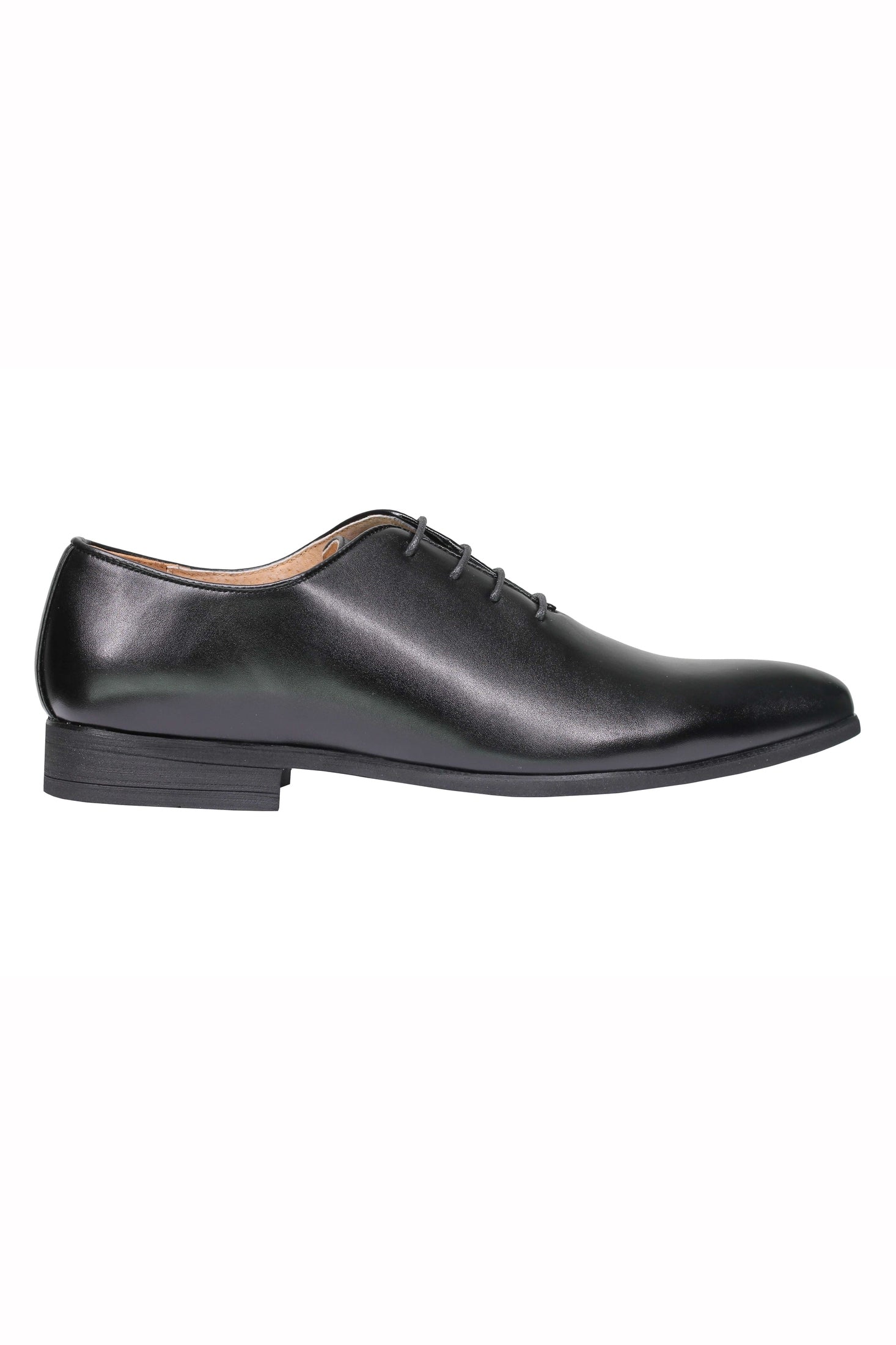 Mens Black Tan brown Classic Polished Leather Lined Upper Wholecut Oxford Shoes