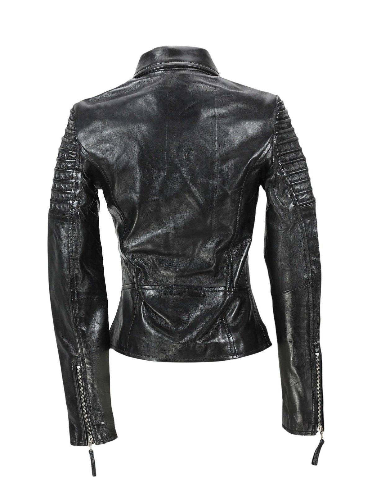 Ladies Retro Biker Black