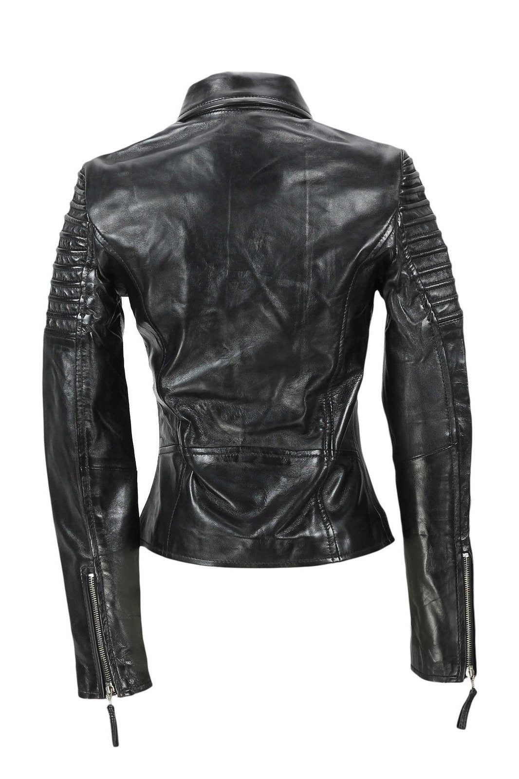 Ladies Retro Biker Black