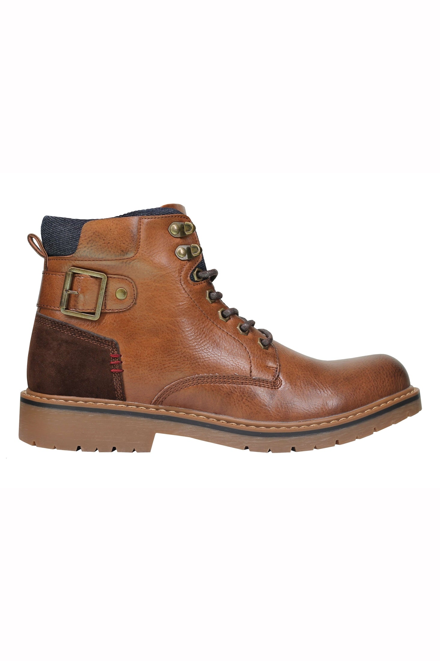 Mens Military Boots Leather Lined Biker Combat Ankle Lace up Zipped Black Brown