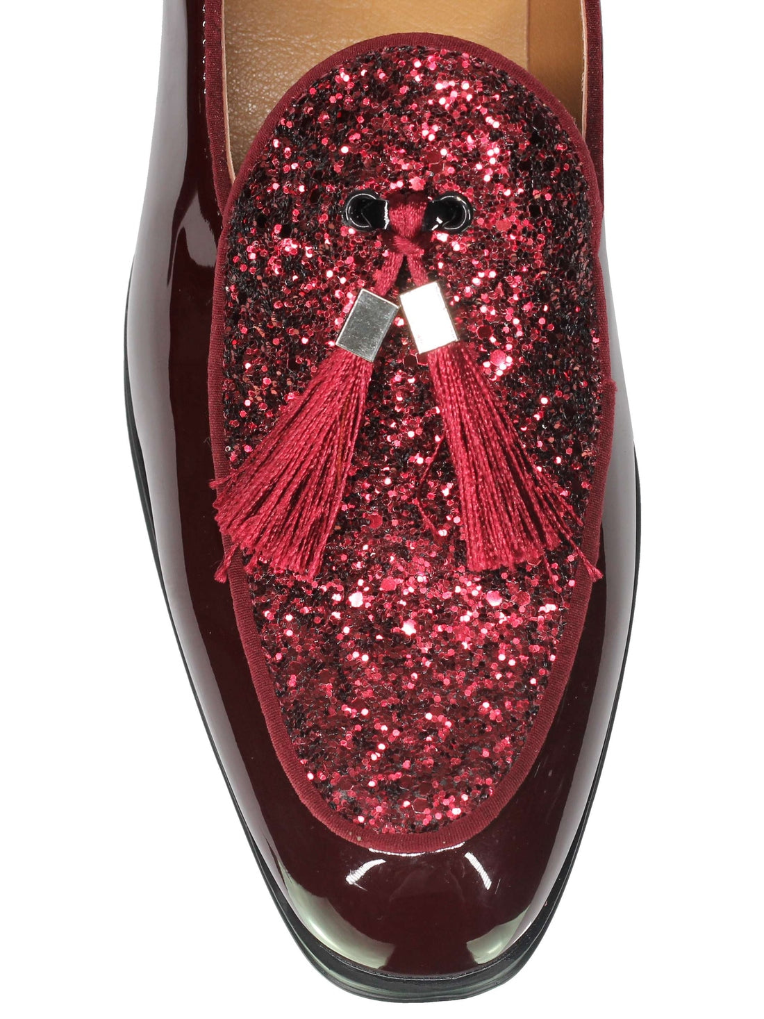GLITTER – PATENT LEATHER TASSEL LOAFERS