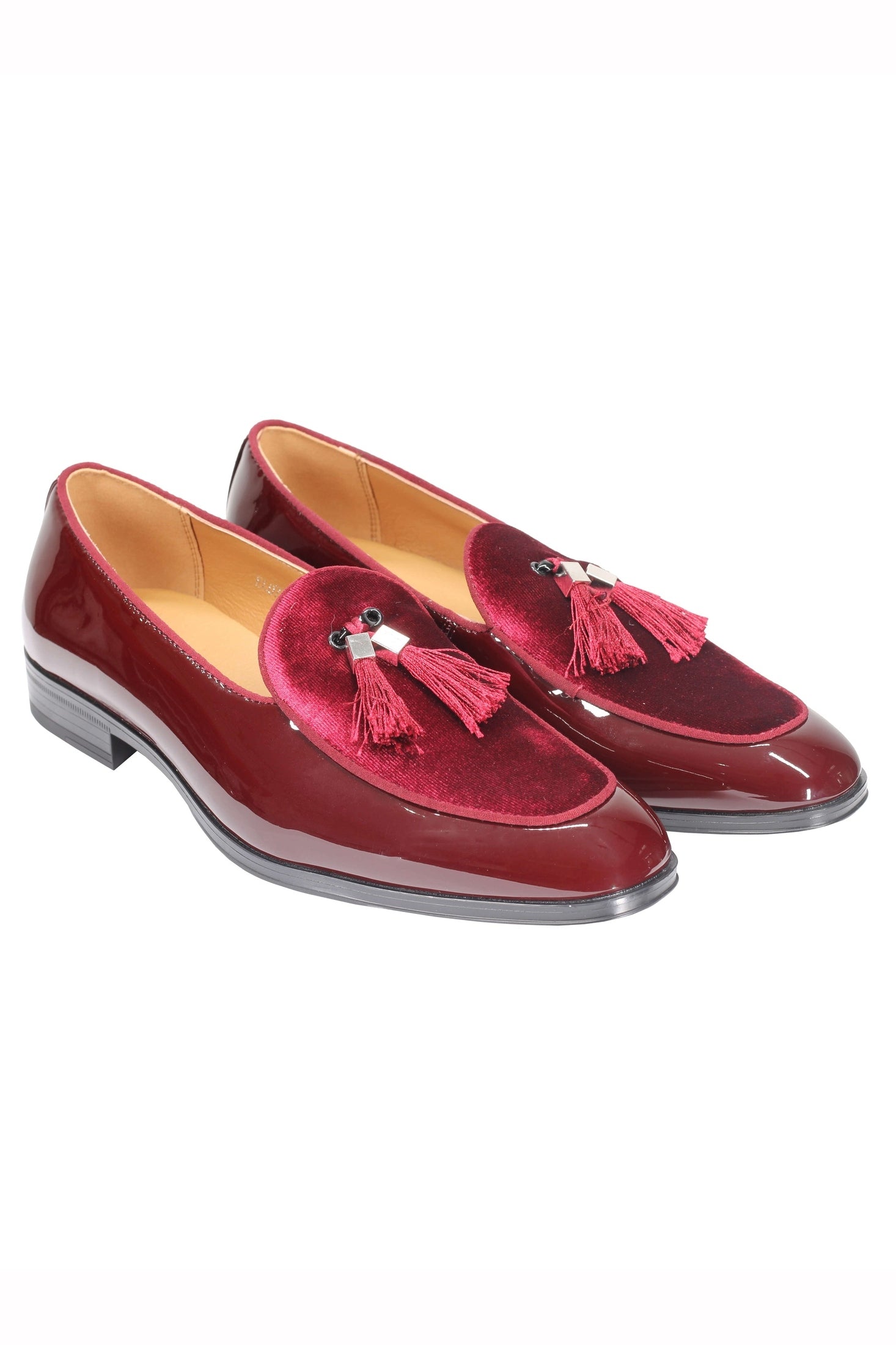 FAUX LEATHER SHINY TASSEL LOAFERS