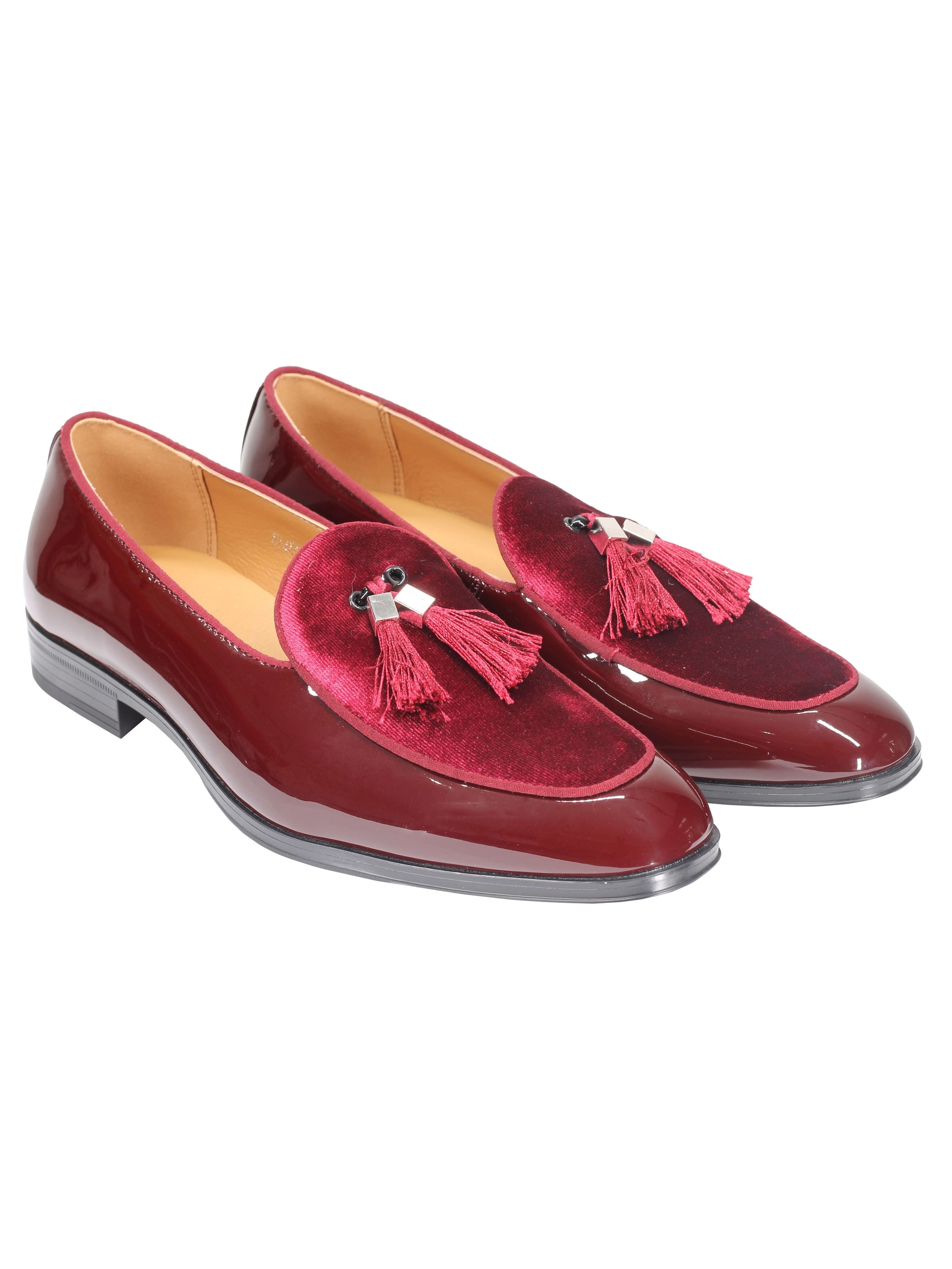 FAUX LEATHER SHINY TASSEL LOAFERS