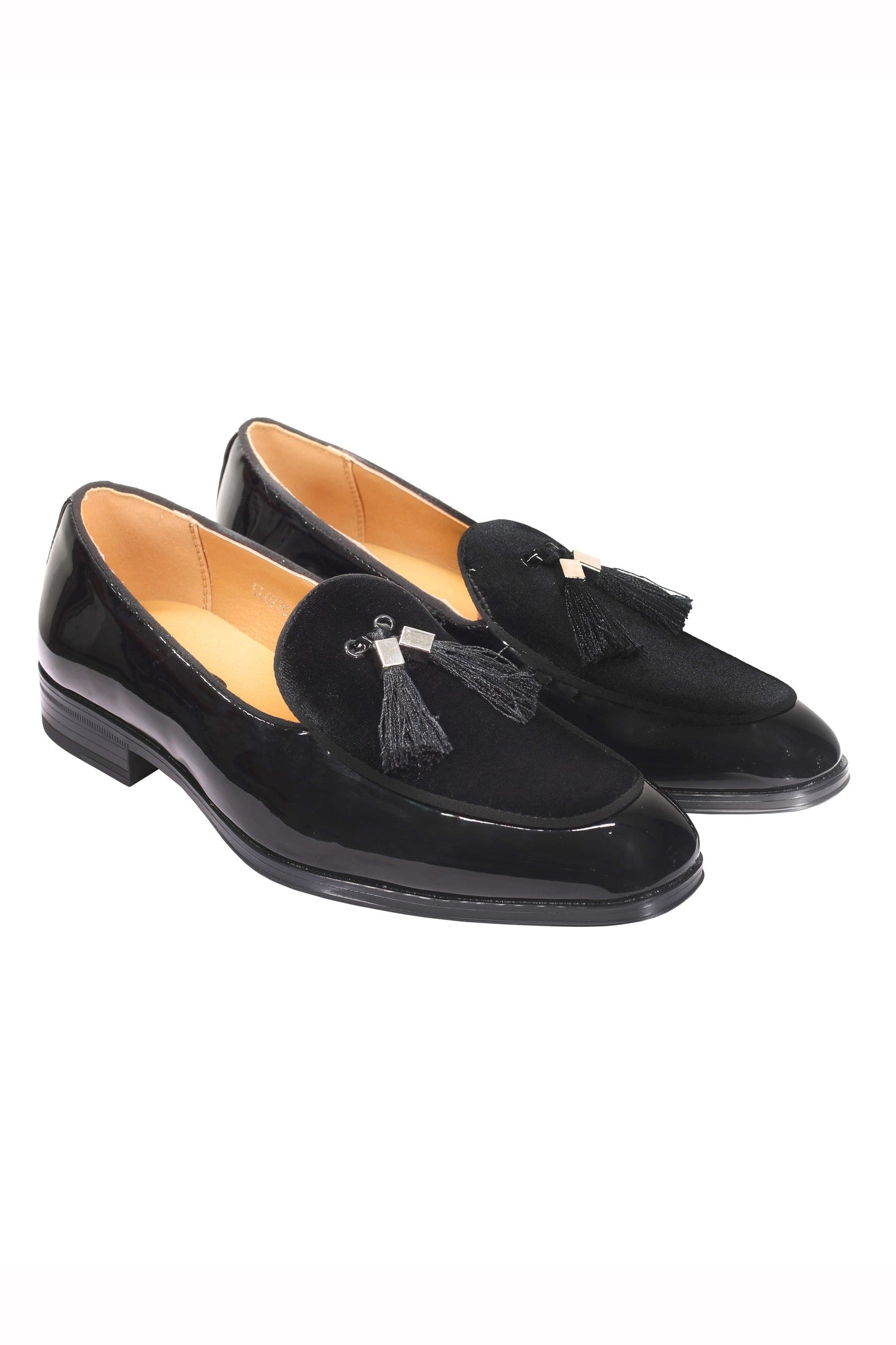 FAUX LEATHER SHINY TASSEL LOAFERS