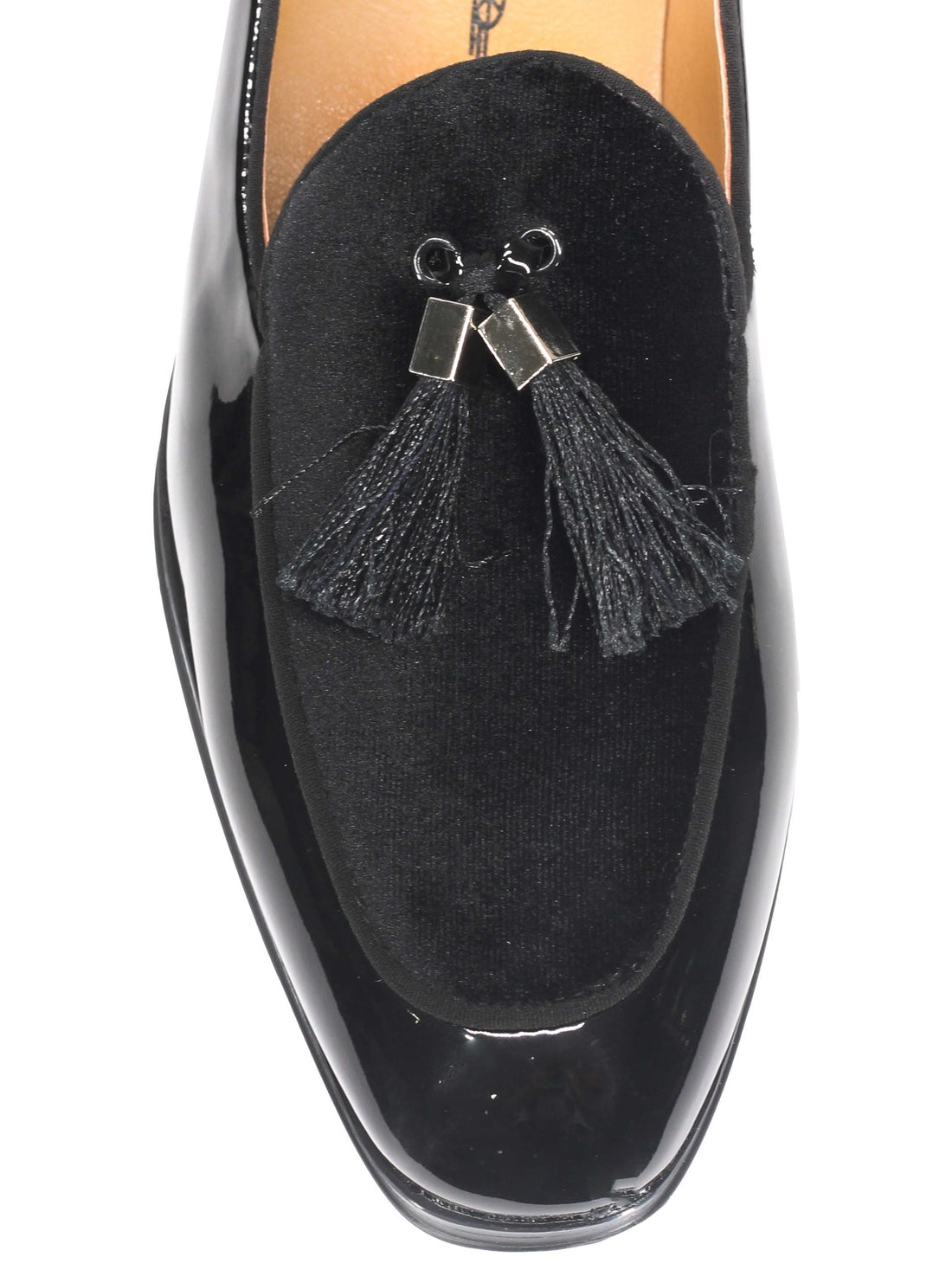 FAUX LEATHER SHINY TASSEL LOAFERS