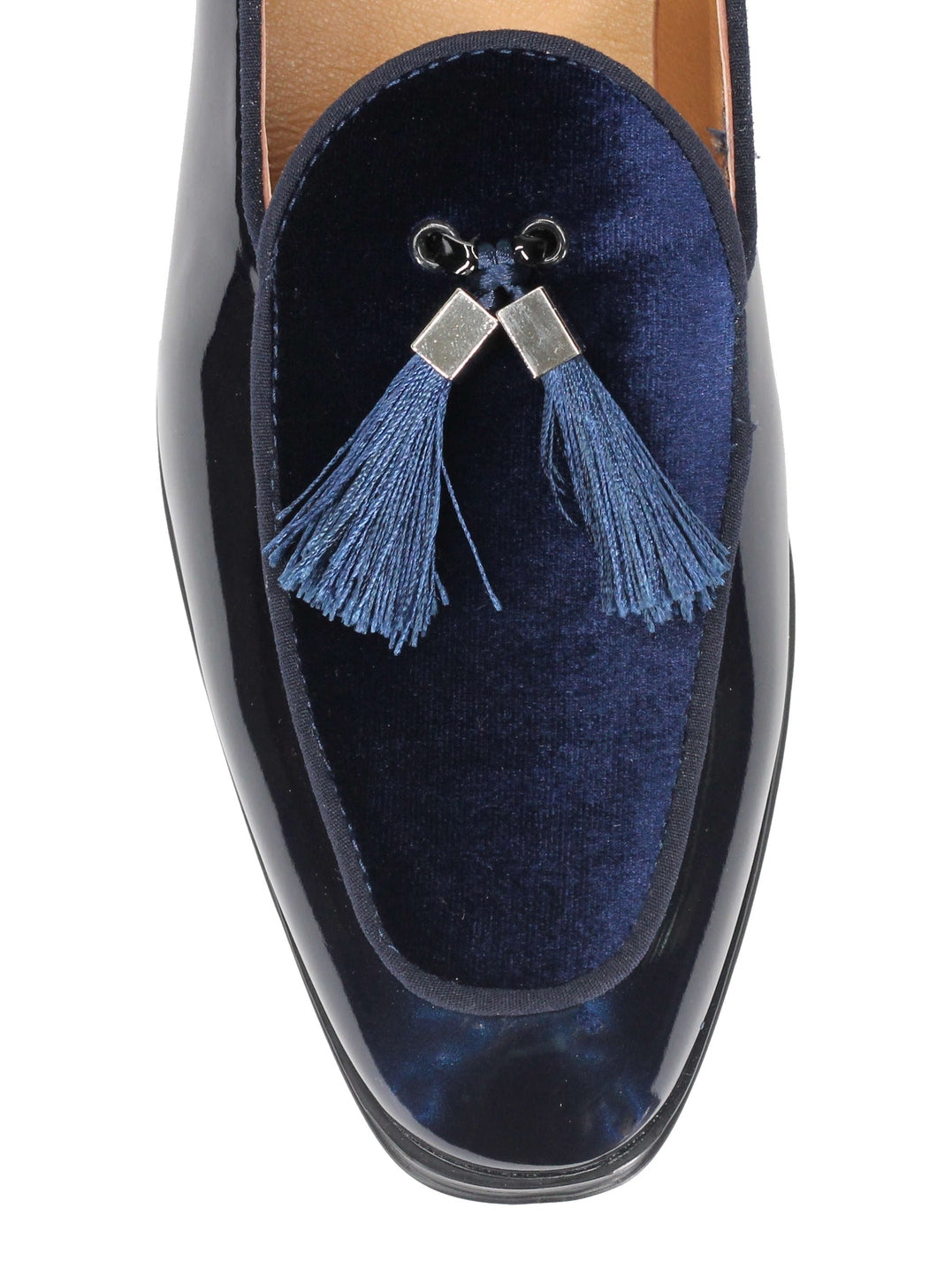 FAUX LEATHER SHINY TASSEL LOAFERS
