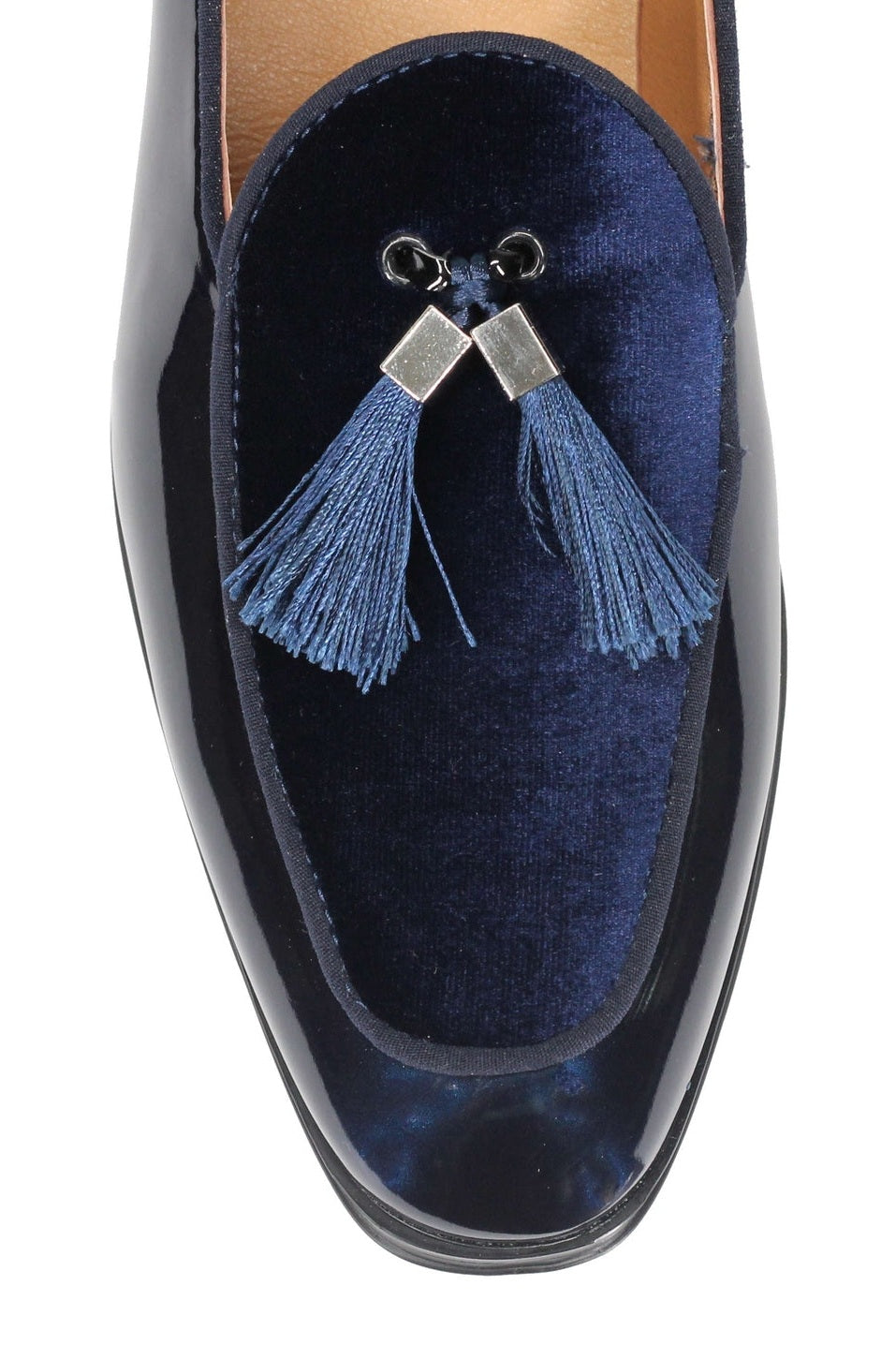 FAUX LEATHER SHINY TASSEL LOAFERS