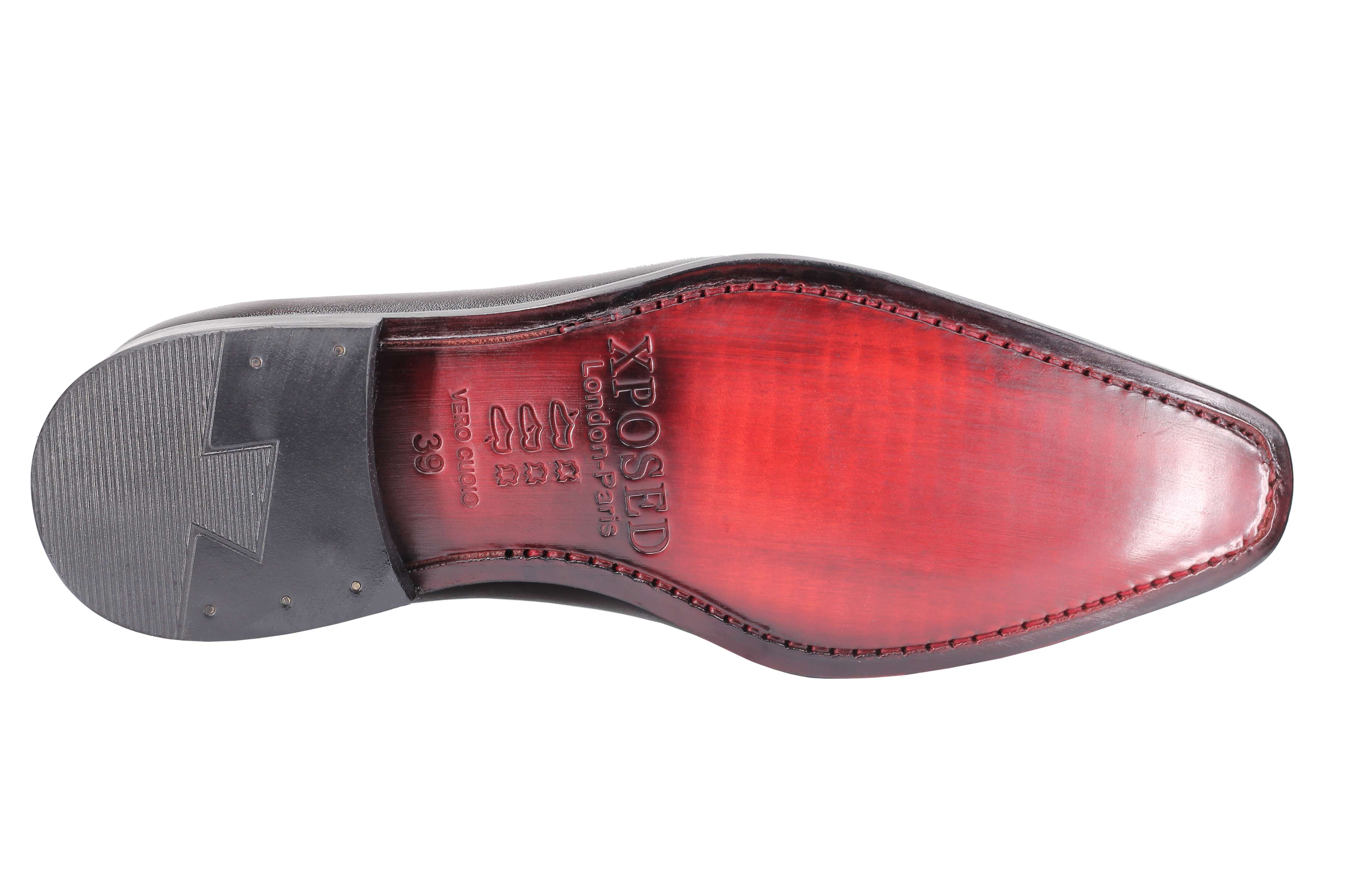 CALF LEATHER WHOLECUT OXFORD LACE UP SHOES IN BROWN