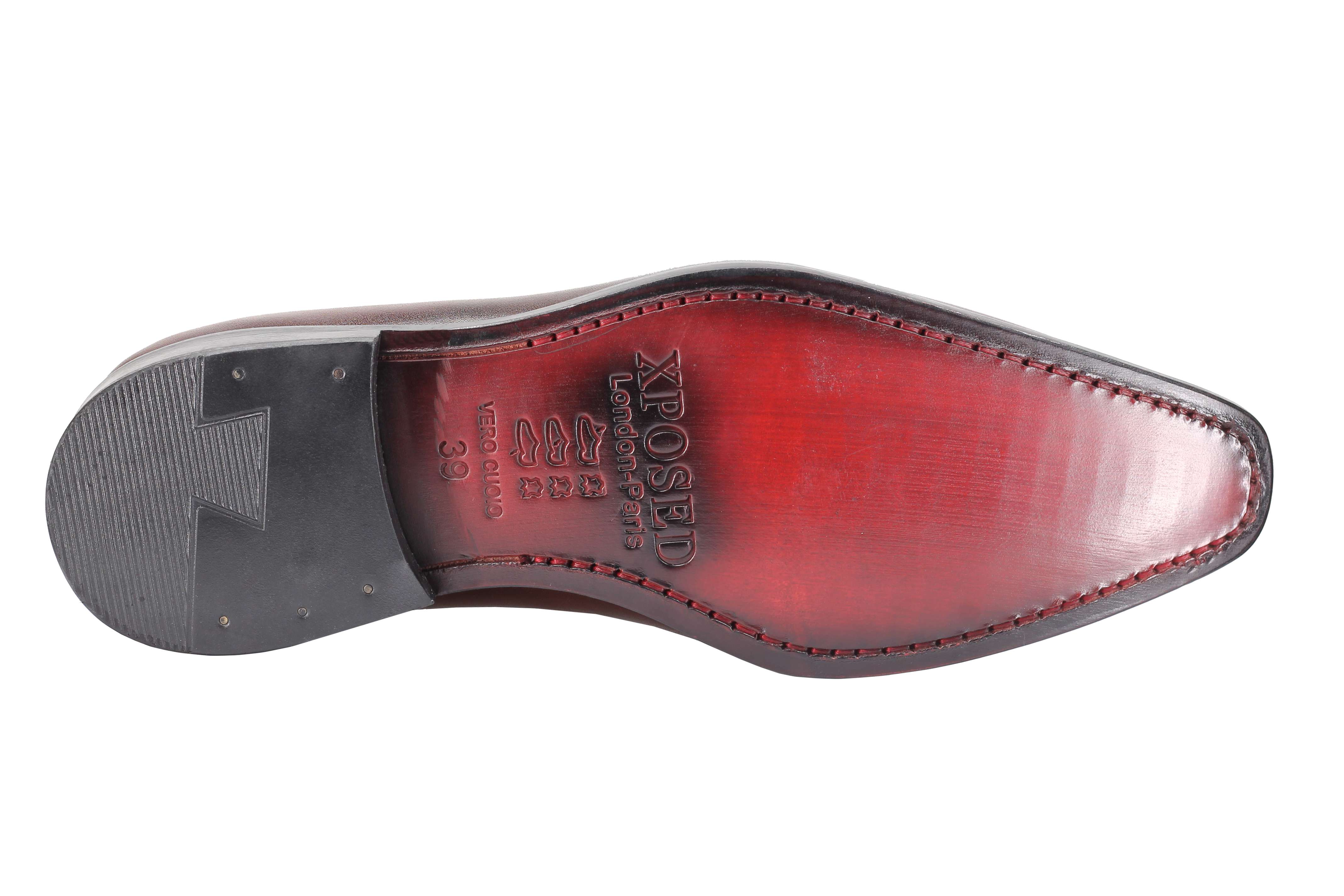 TAN CALF LEATHER WHOLECUT OXFORD LACE UP SHOES