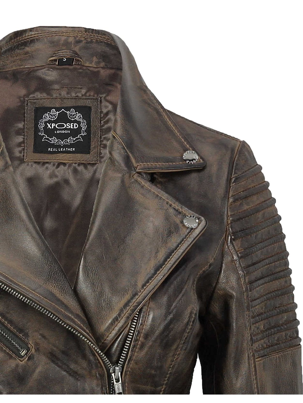 Ladies Retro Biker Brown