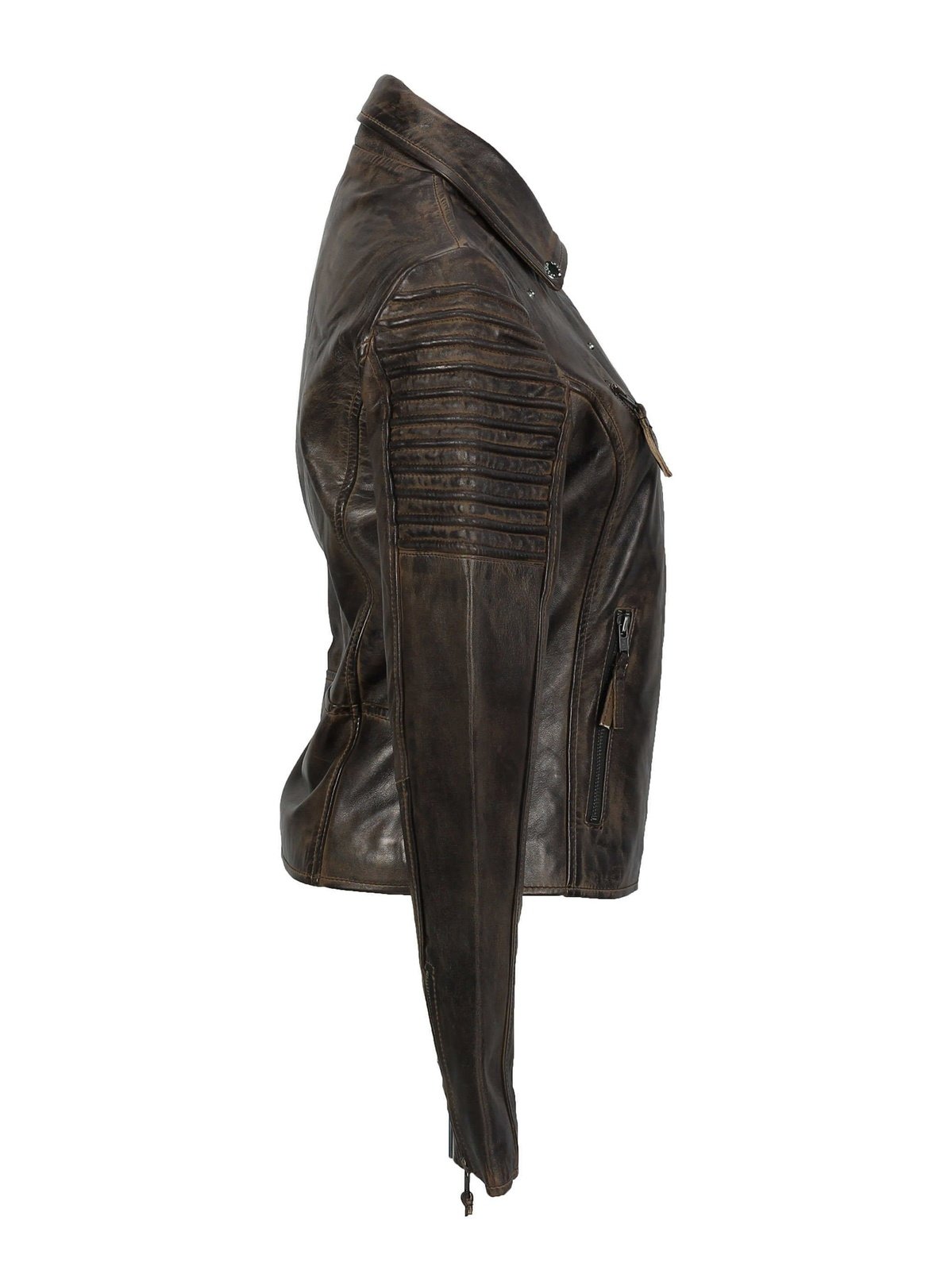 Ladies Retro Biker Brown