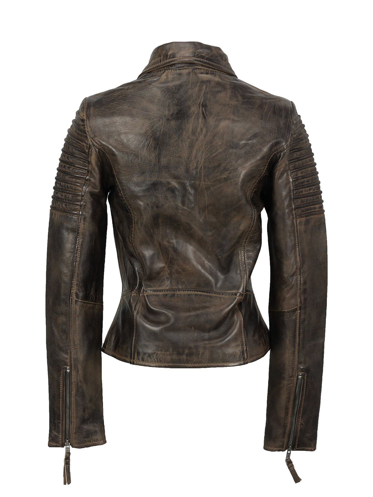 Ladies Retro Biker Brown