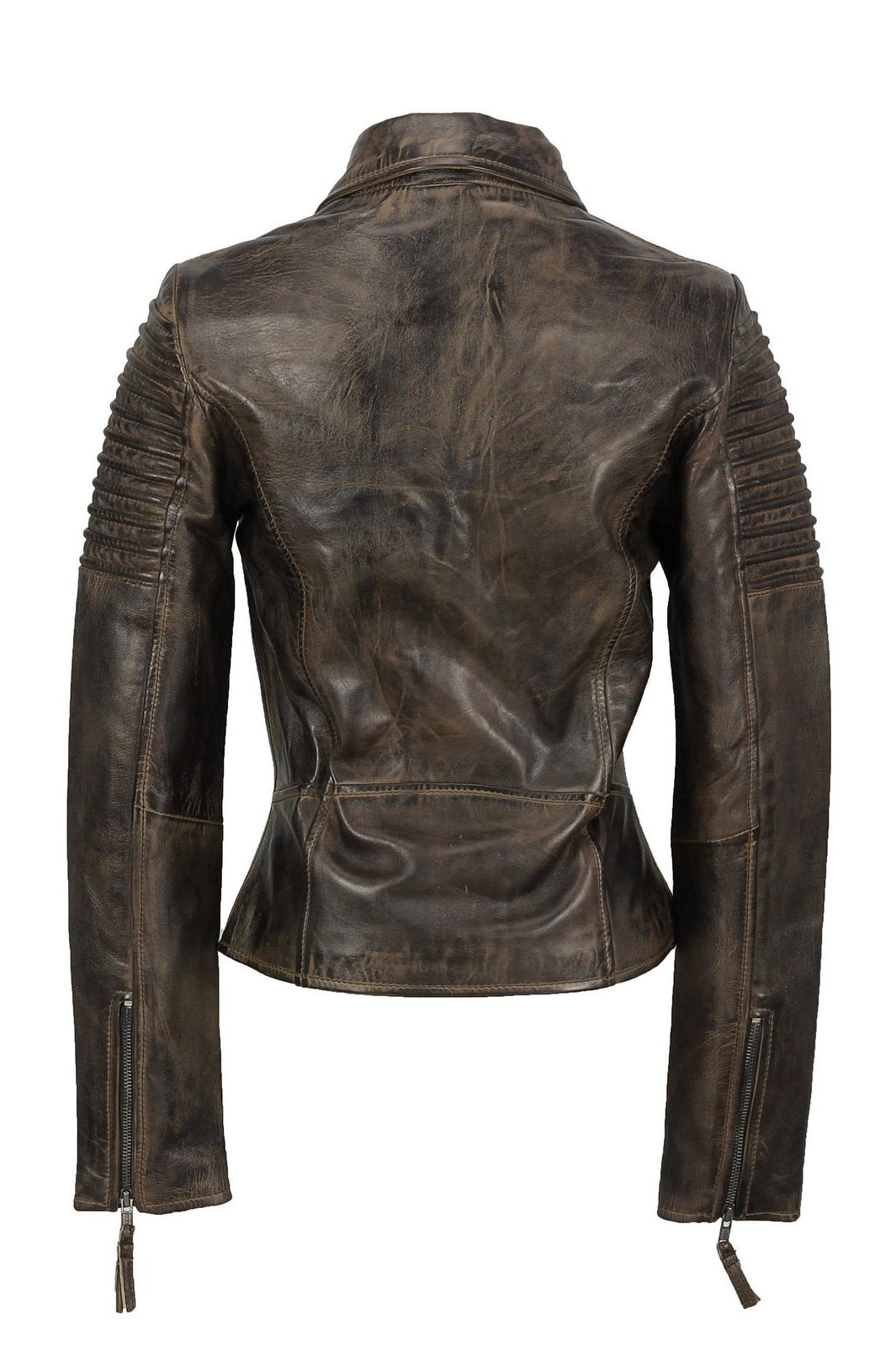 Ladies Retro Biker Brown