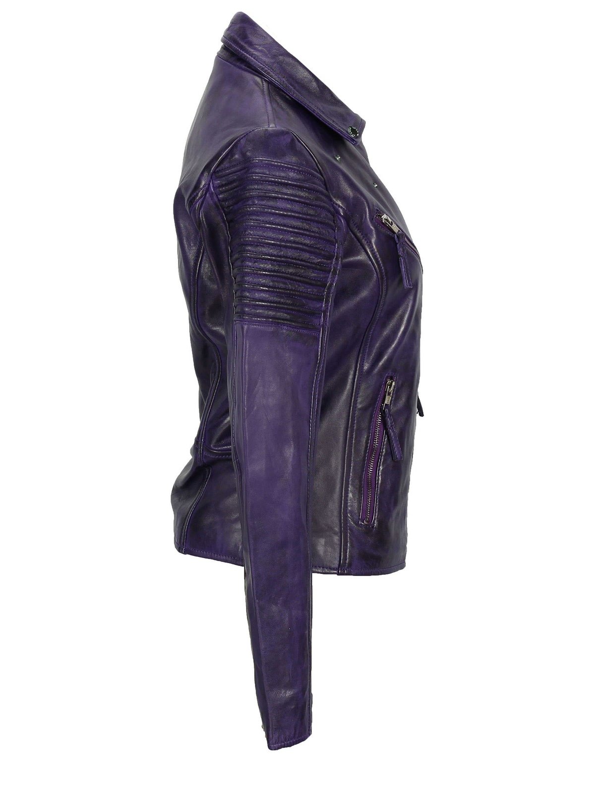 Ladies Retro Biker Purple