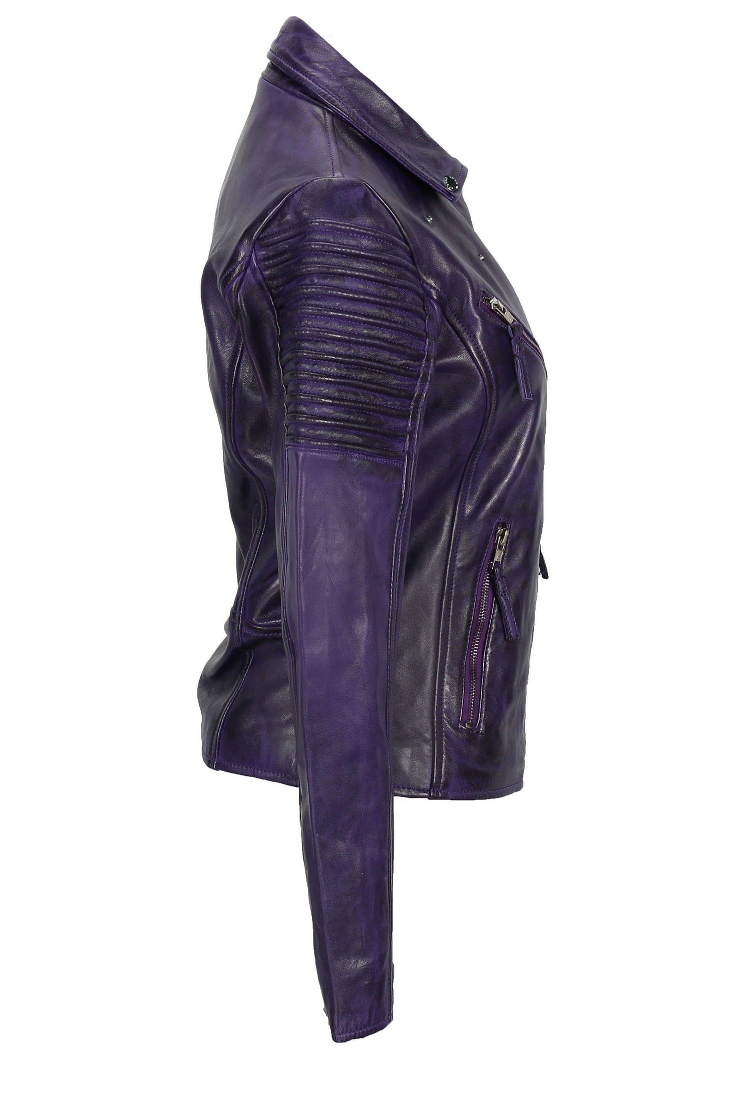 Ladies Retro Biker Purple