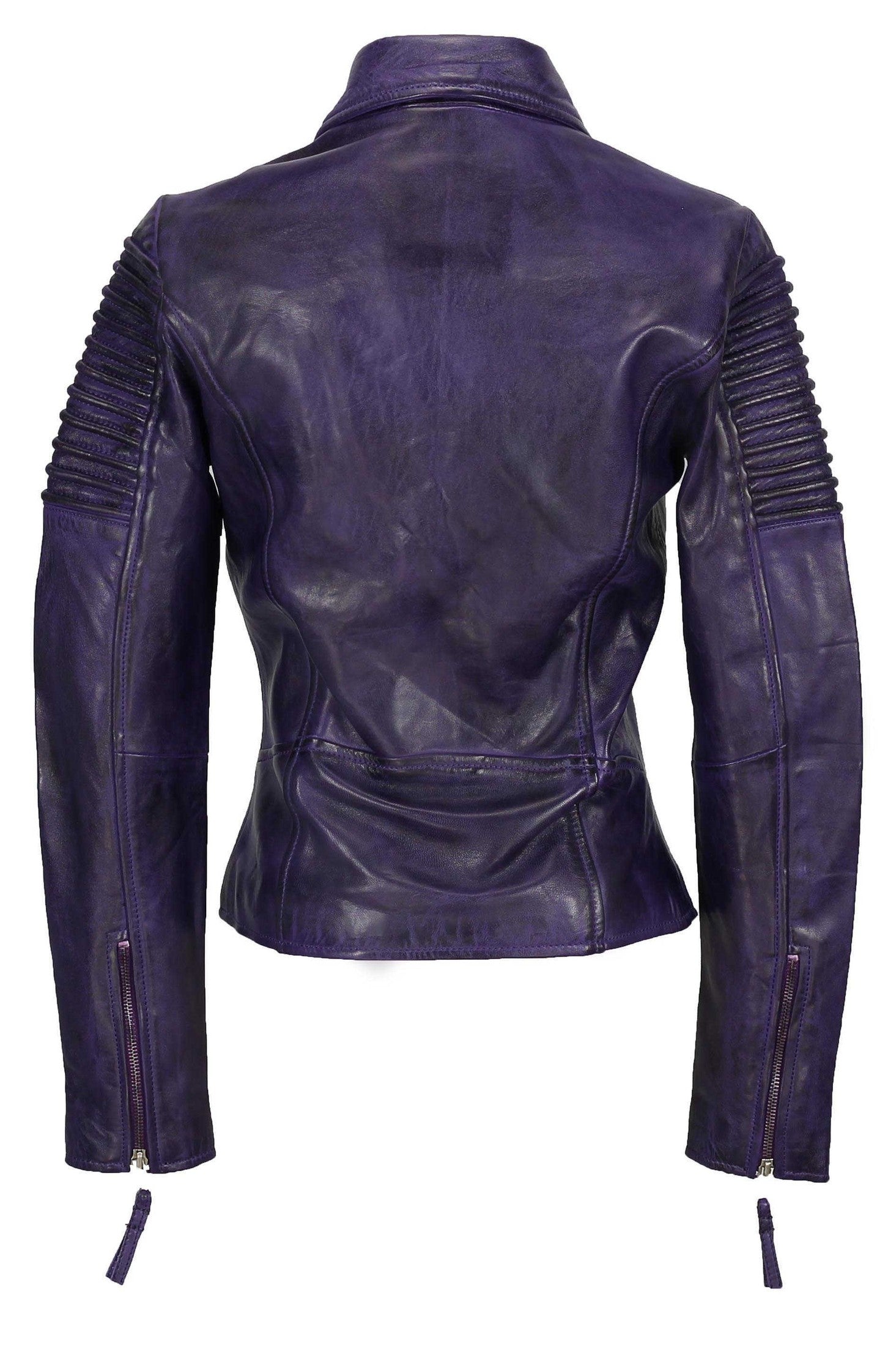 Ladies Retro Biker Purple