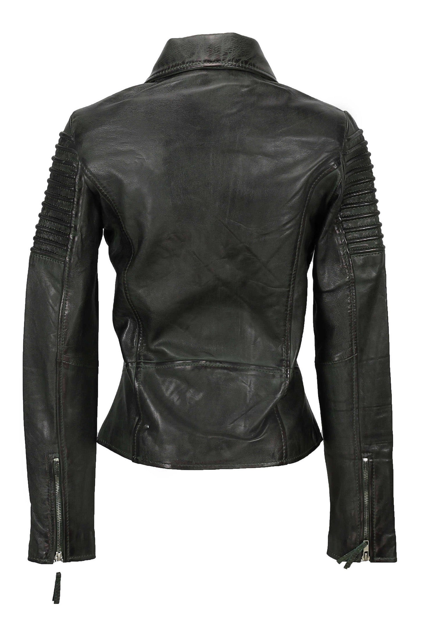 Ladies Retro Biker Green