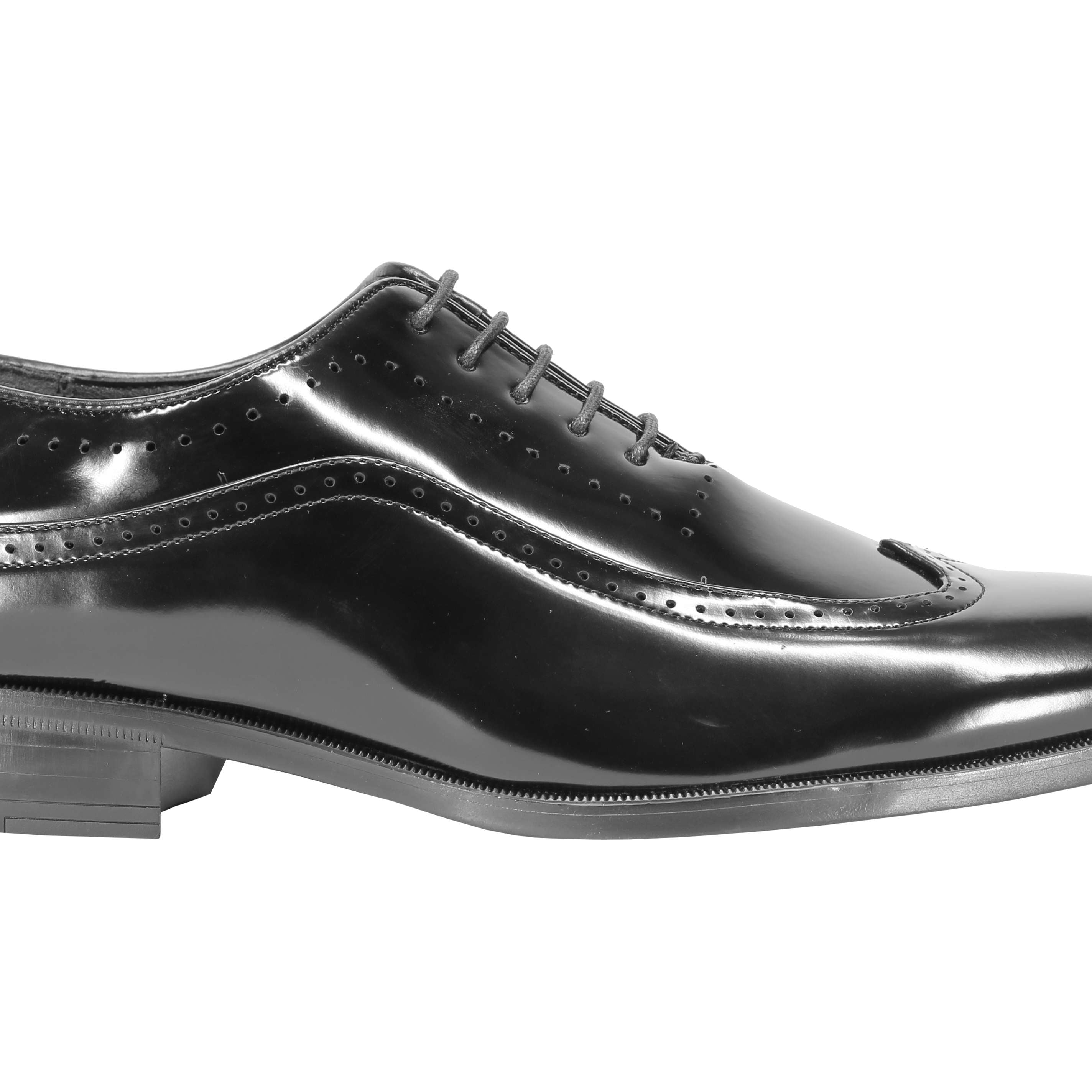 Mens Retro Brogue Shoes 2 Tone Colour Polished Faux Leather Dress Wingtip Oxford