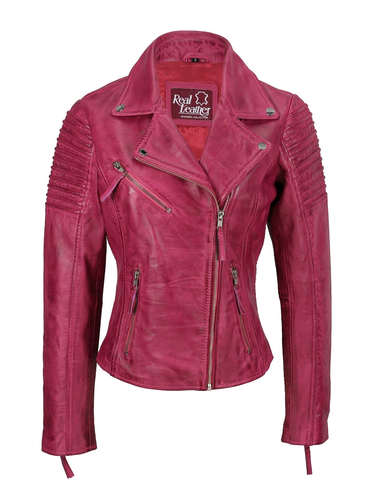 Ladies Retro Biker Pink