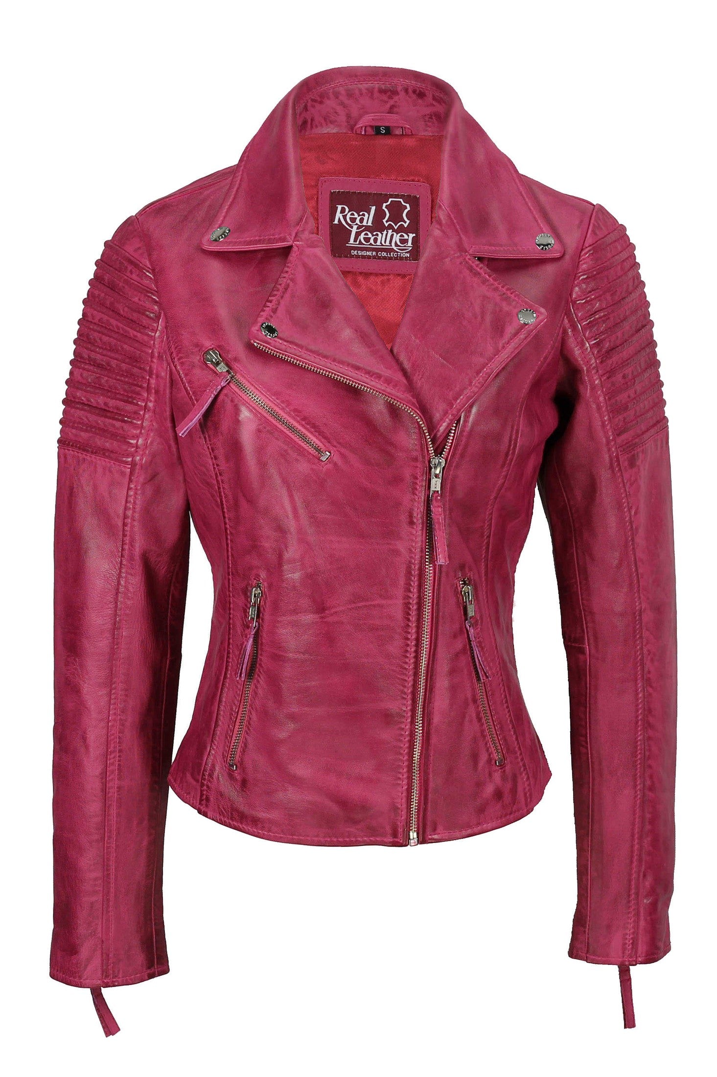 Ladies Retro Biker Pink