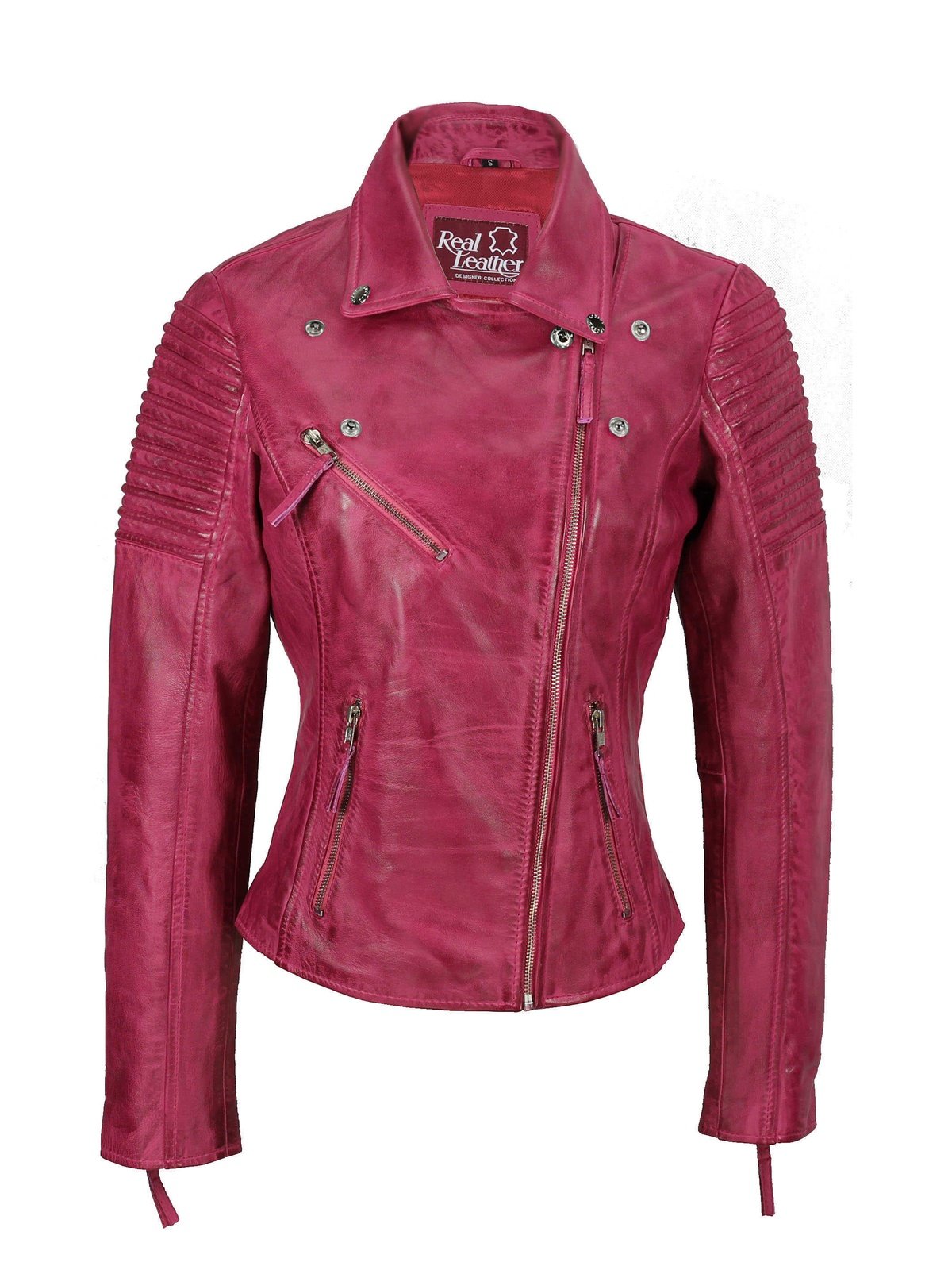 Ladies Retro Biker Pink
