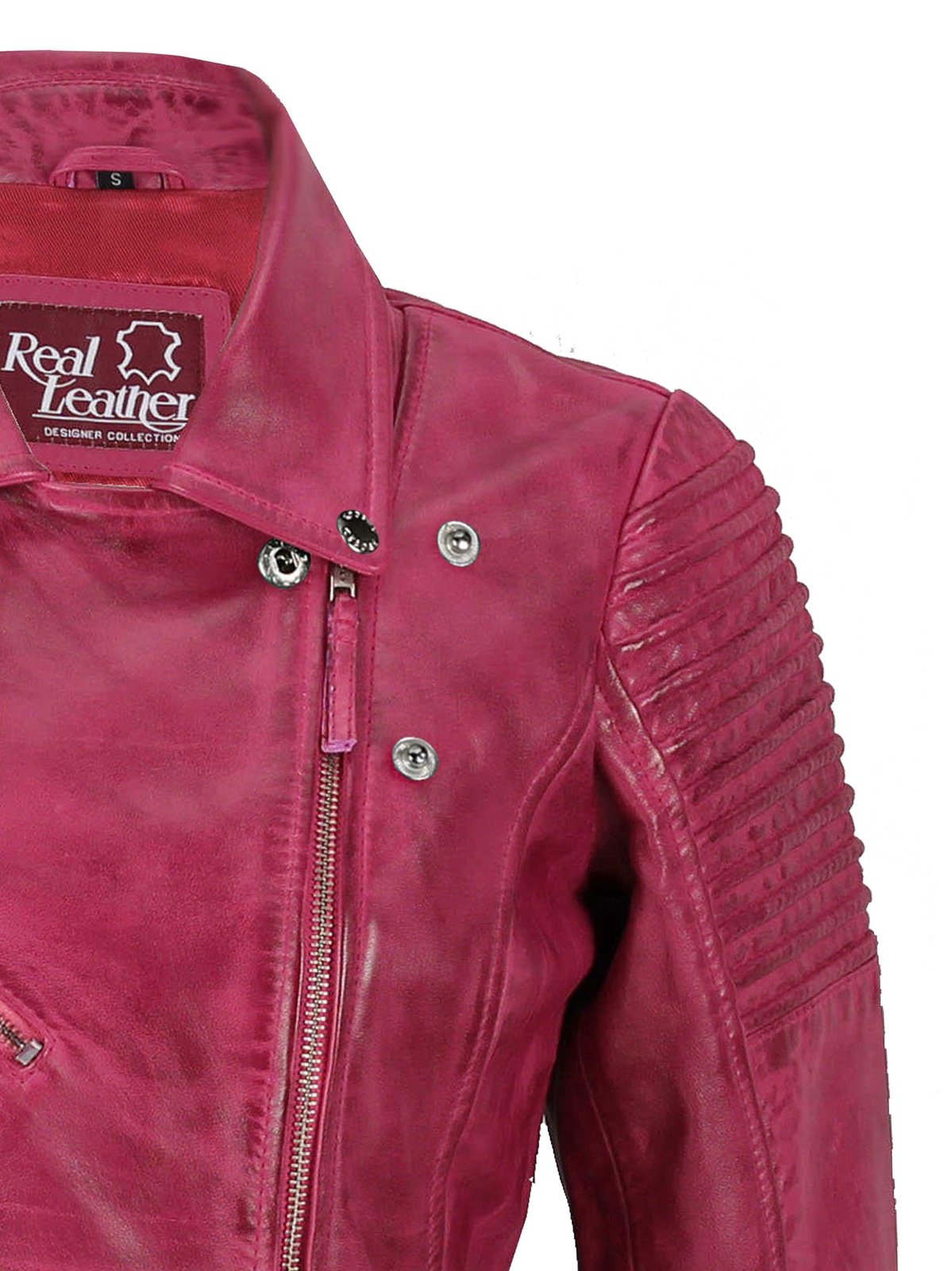 Ladies Retro Biker Pink