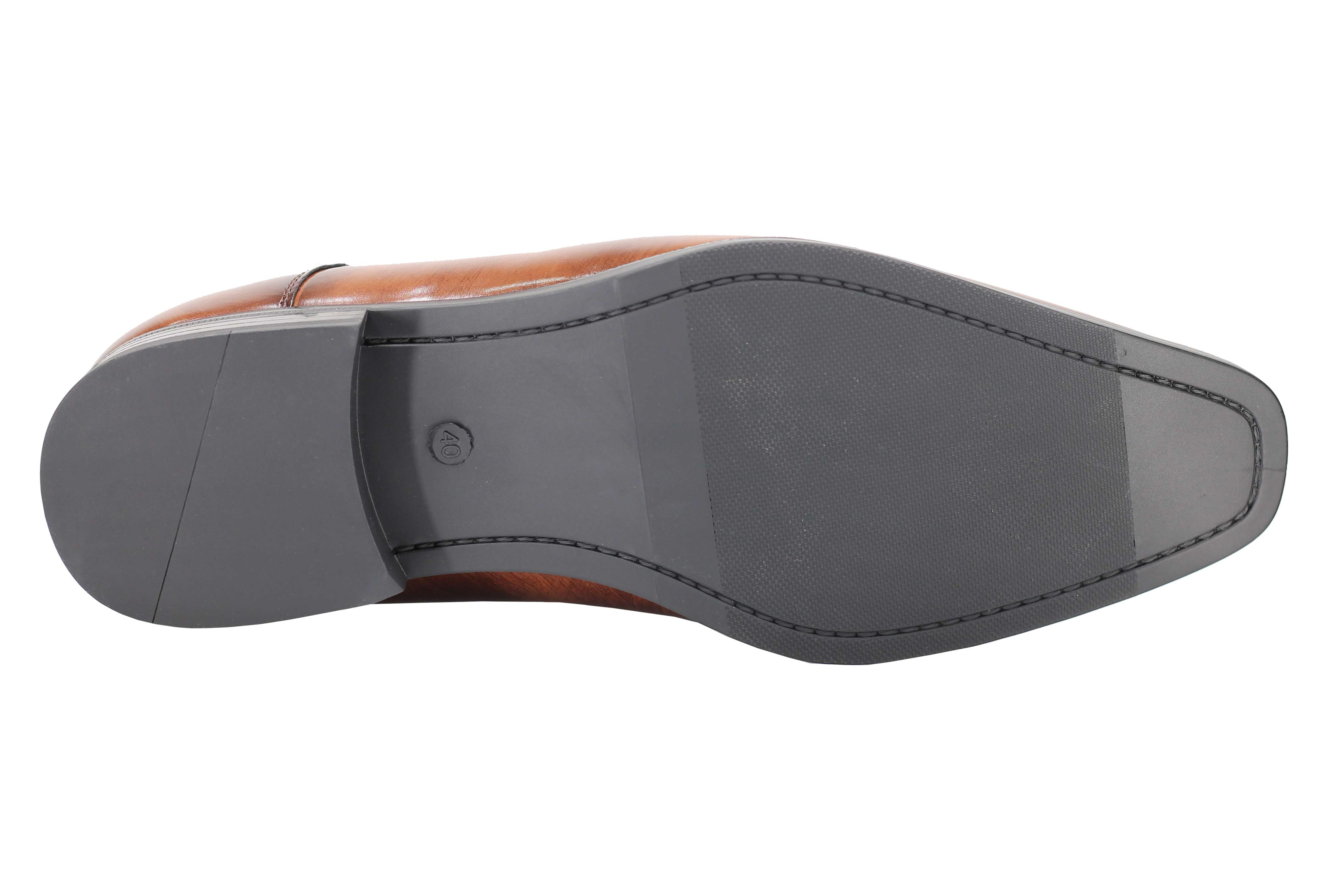 Mens Classic Derby Shoes 2 Tone Polished PU Leather Lace up Formal Dress Office