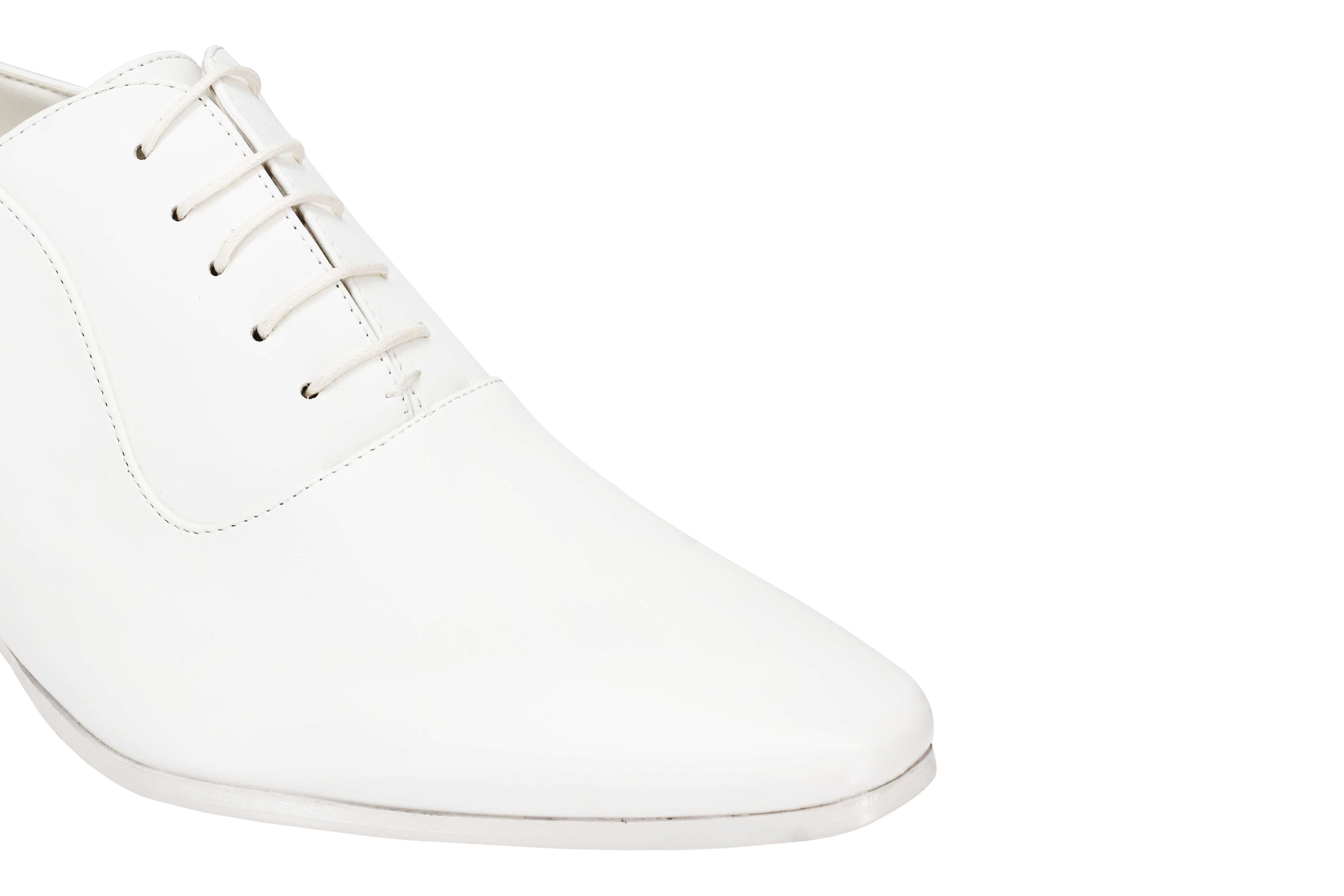 Mens Faux Leather Formal Office Shoes Smart Casual Oxford Lace up Black White Grey