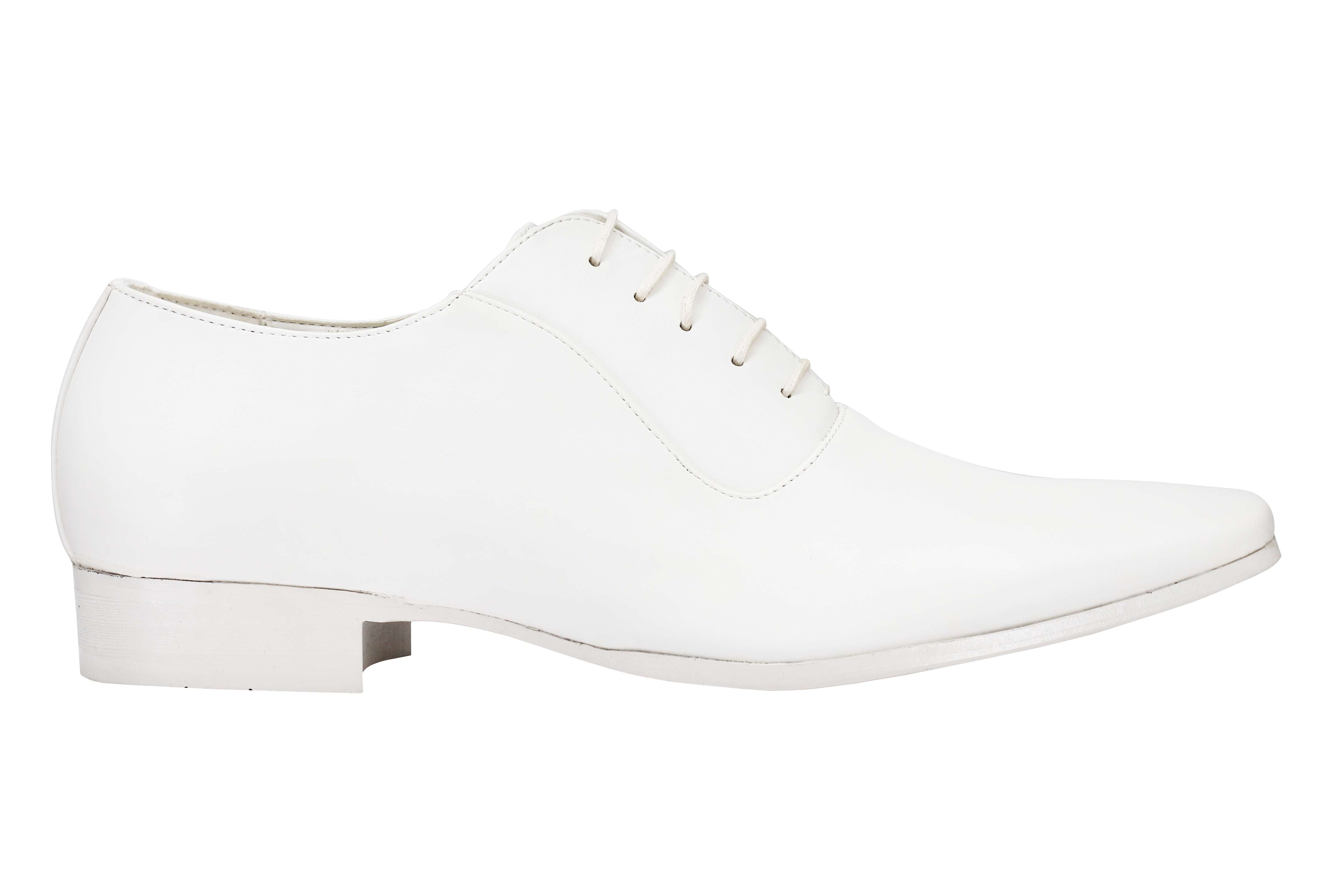 Mens Faux Leather Formal Office Shoes Smart Casual Oxford Lace up Black White Grey