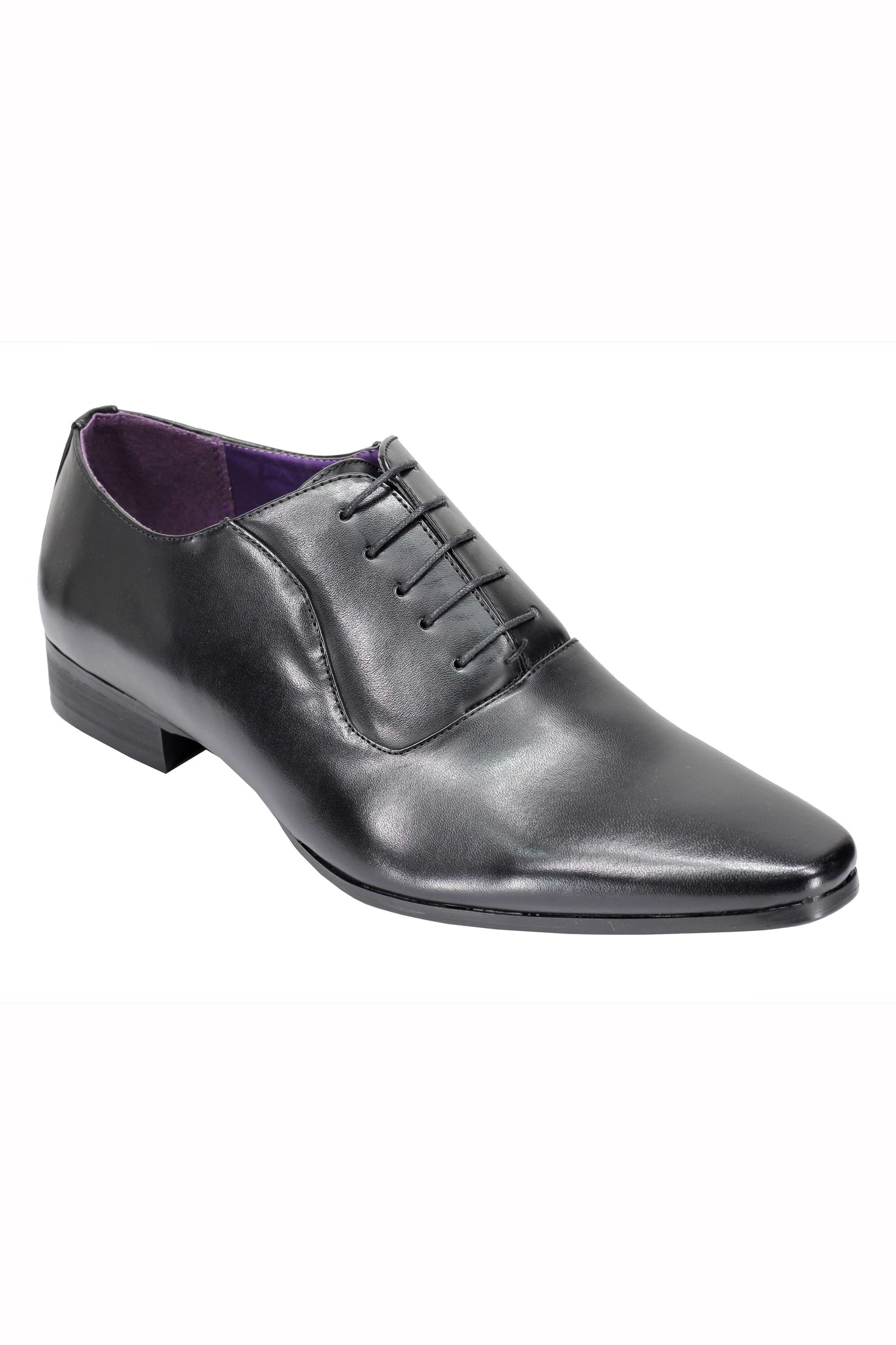 Mens Faux Leather Formal Office Shoes Smart Casual Oxford Lace up Black White Grey