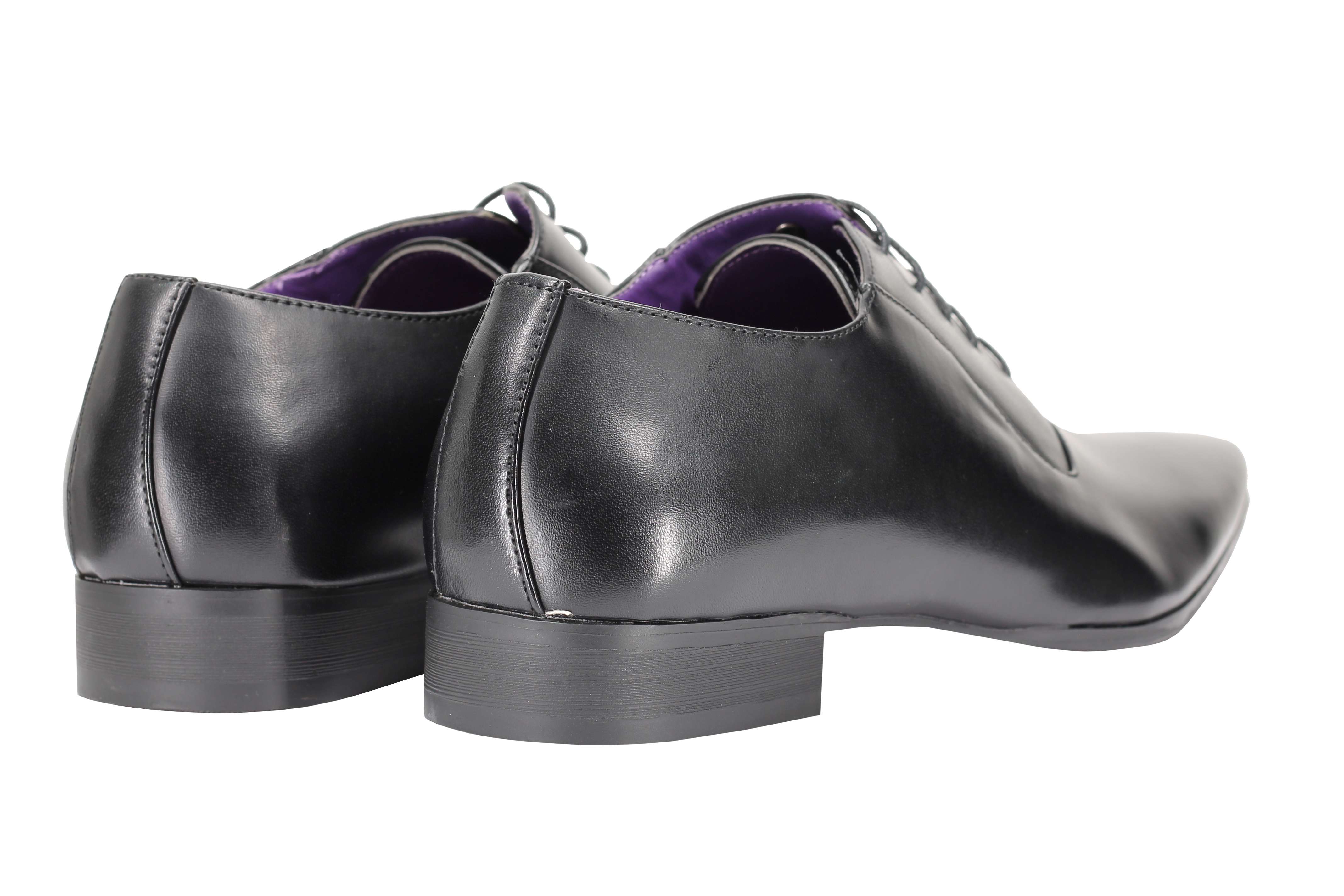 Mens Faux Leather Formal Office Shoes Smart Casual Oxford Lace up Black White Grey