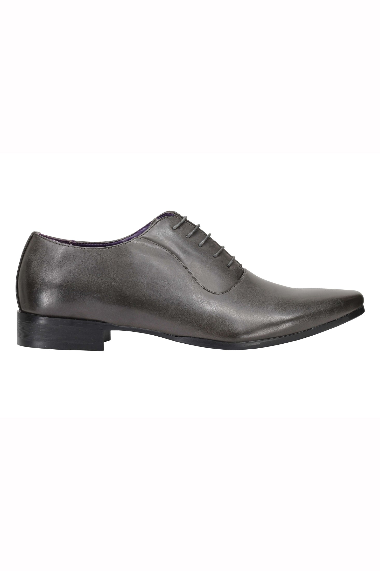 Mens Faux Leather Formal Office Shoes Smart Casual Oxford Lace up Black White Grey
