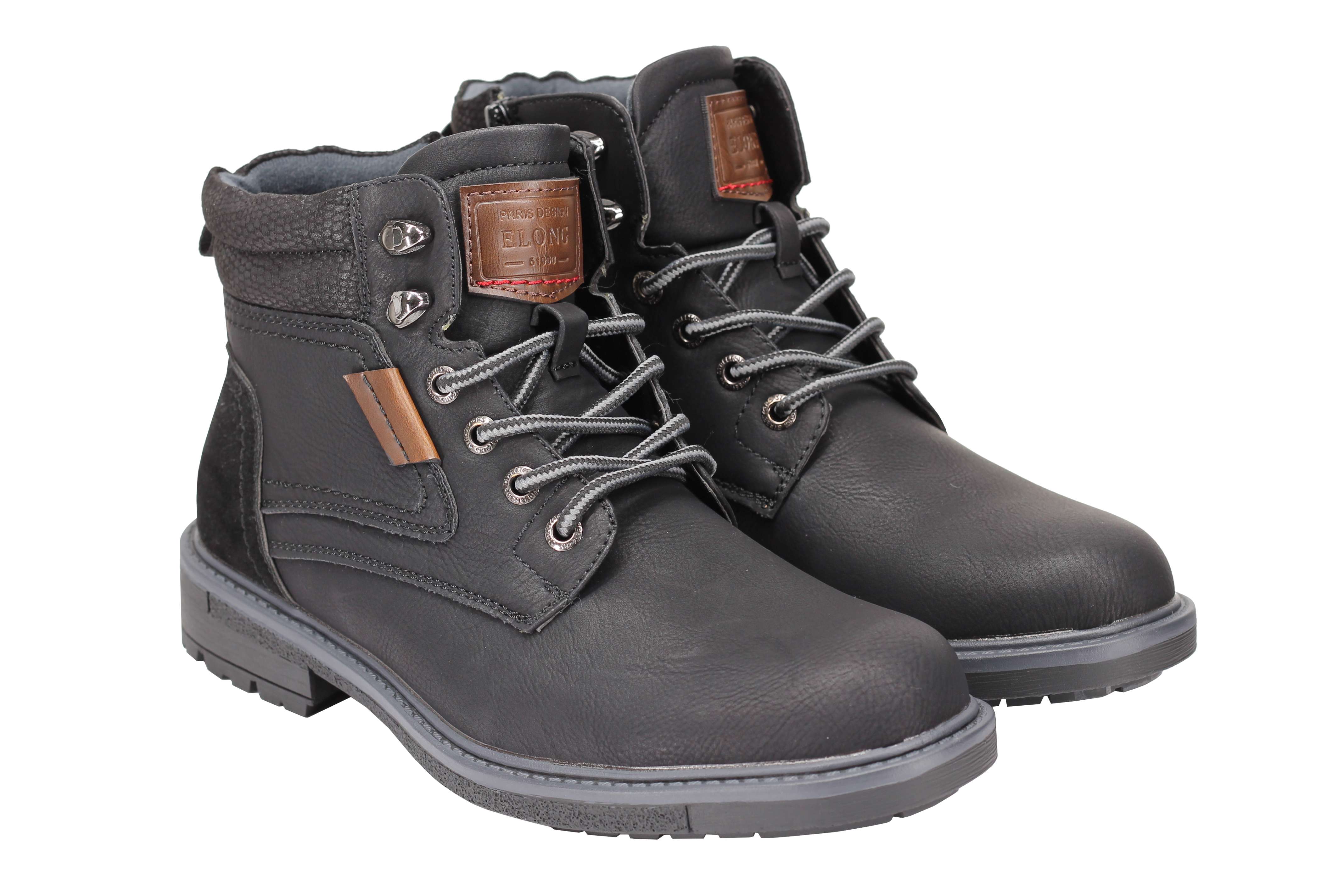 Mens Retro Smart Casual Faux Leather Boots Ankle Lace up Round Toe Cap Shoes