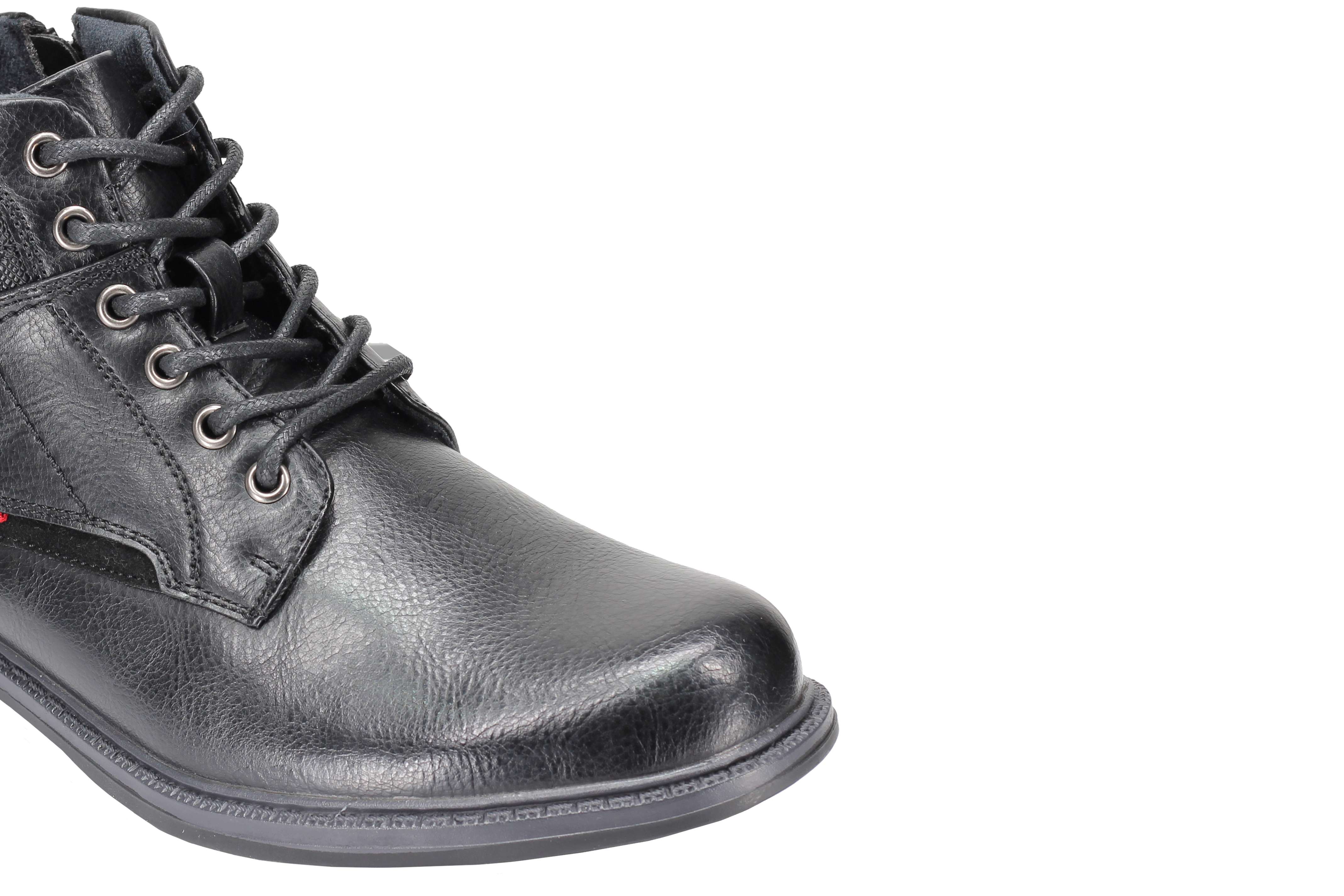 Mens Classic Fashion Ankle Boots Light Weight Lace ups Side Zipped in Black, Tan