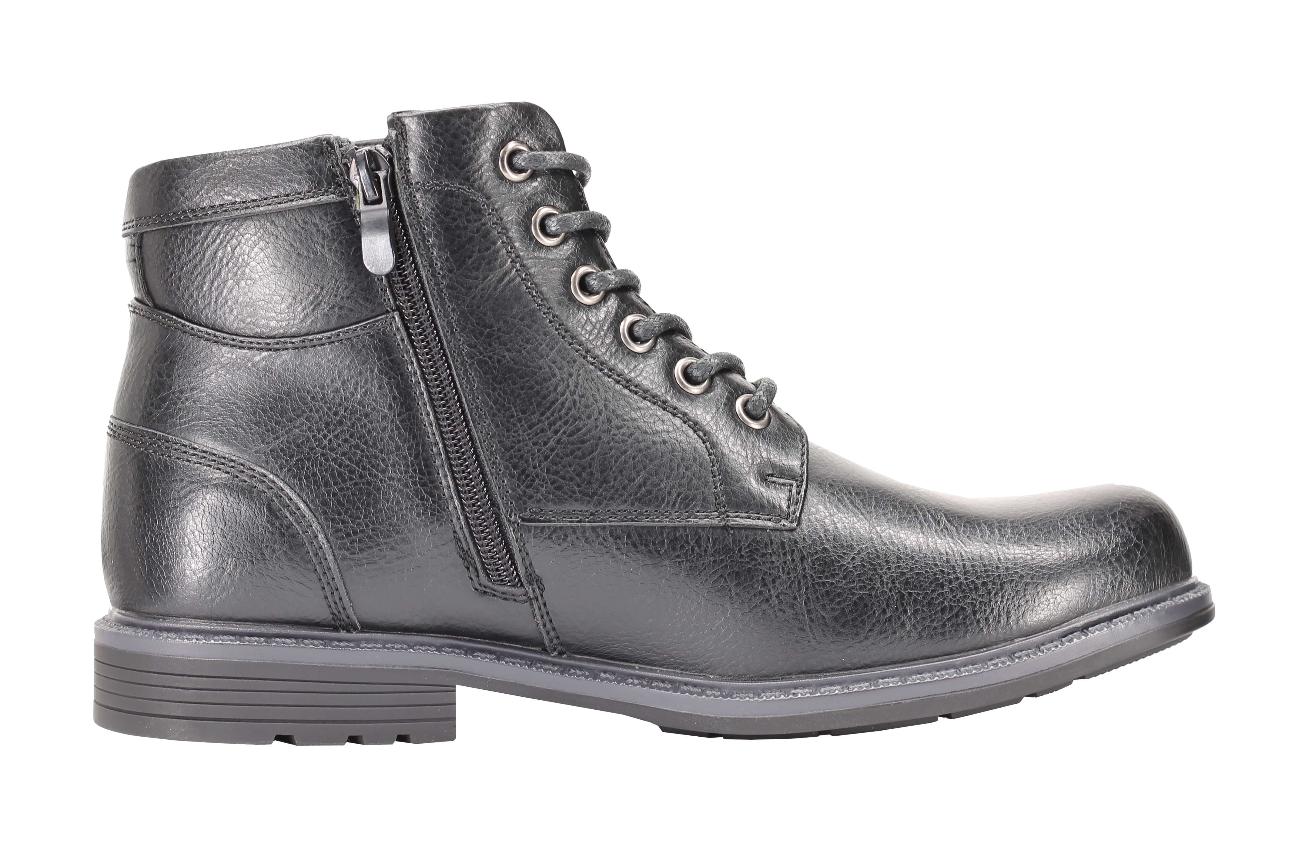 Mens Classic Fashion Ankle Boots Light Weight Lace ups Side Zipped in Black, Tan