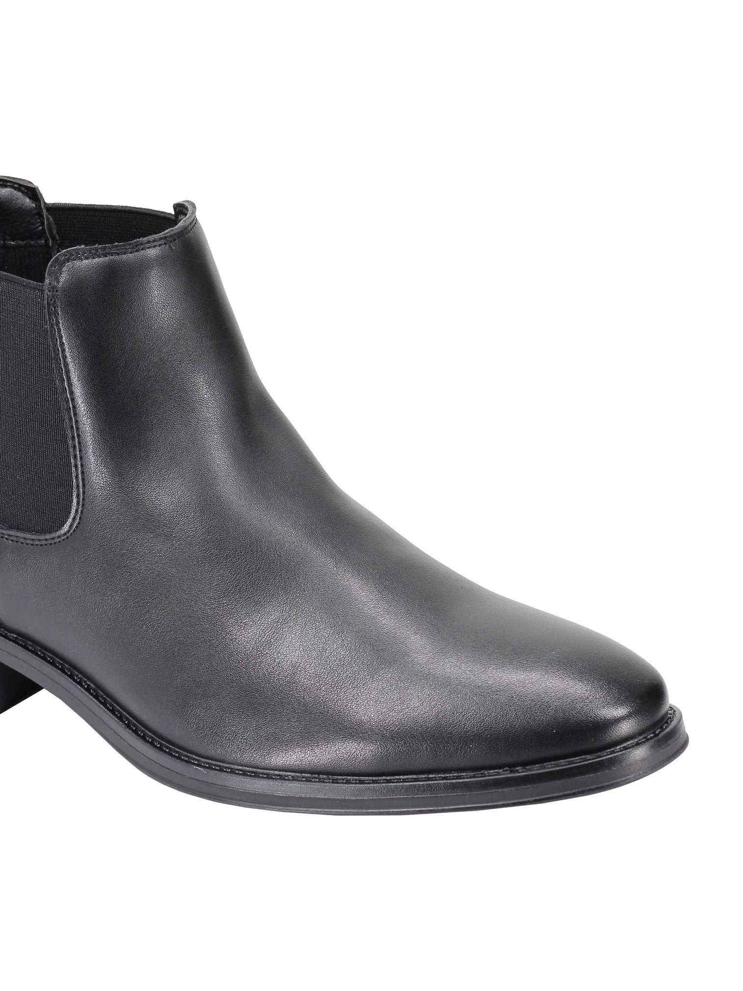 FAUX LEATHER CHELSEA BOOTS