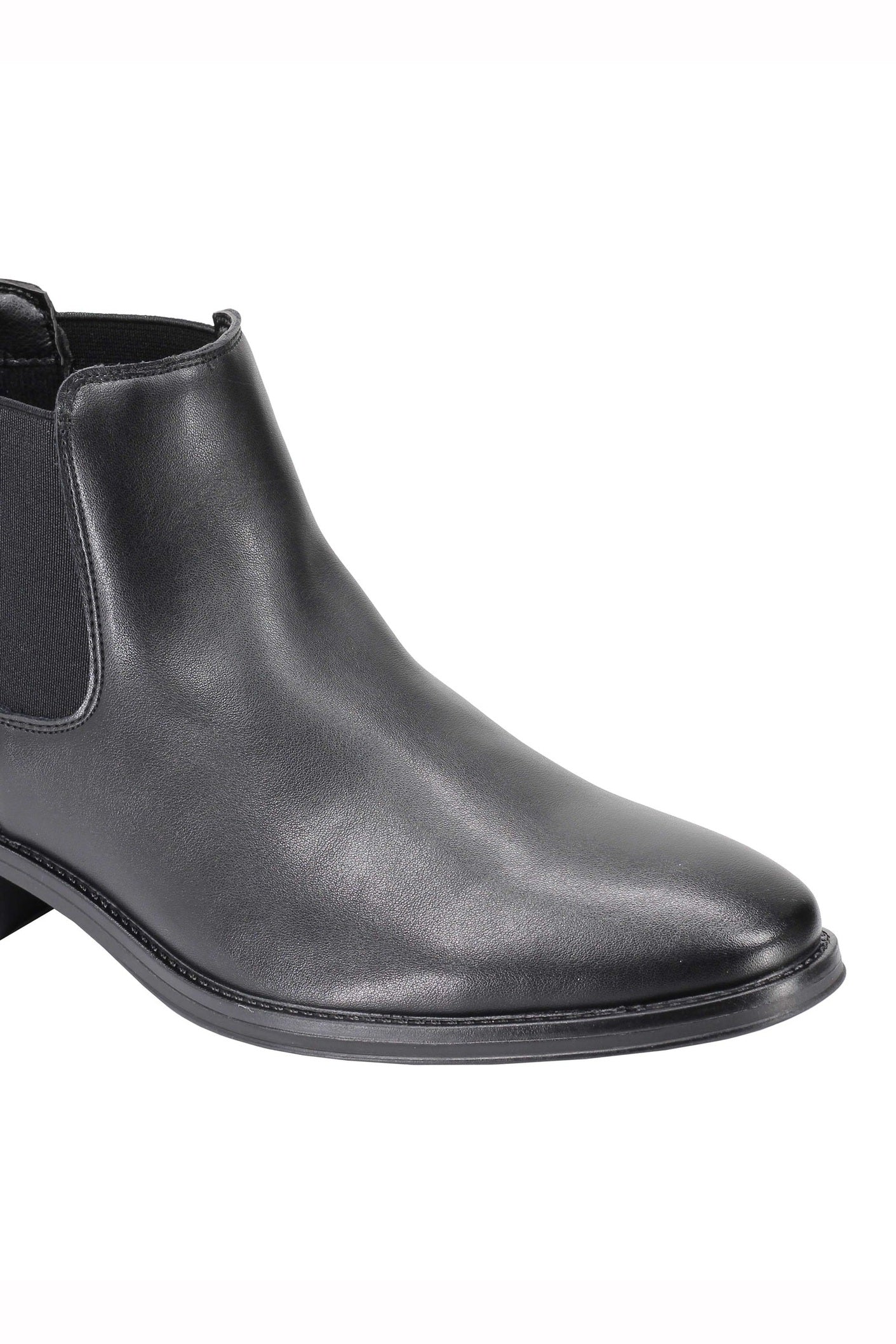 FAUX LEATHER CHELSEA BOOTS