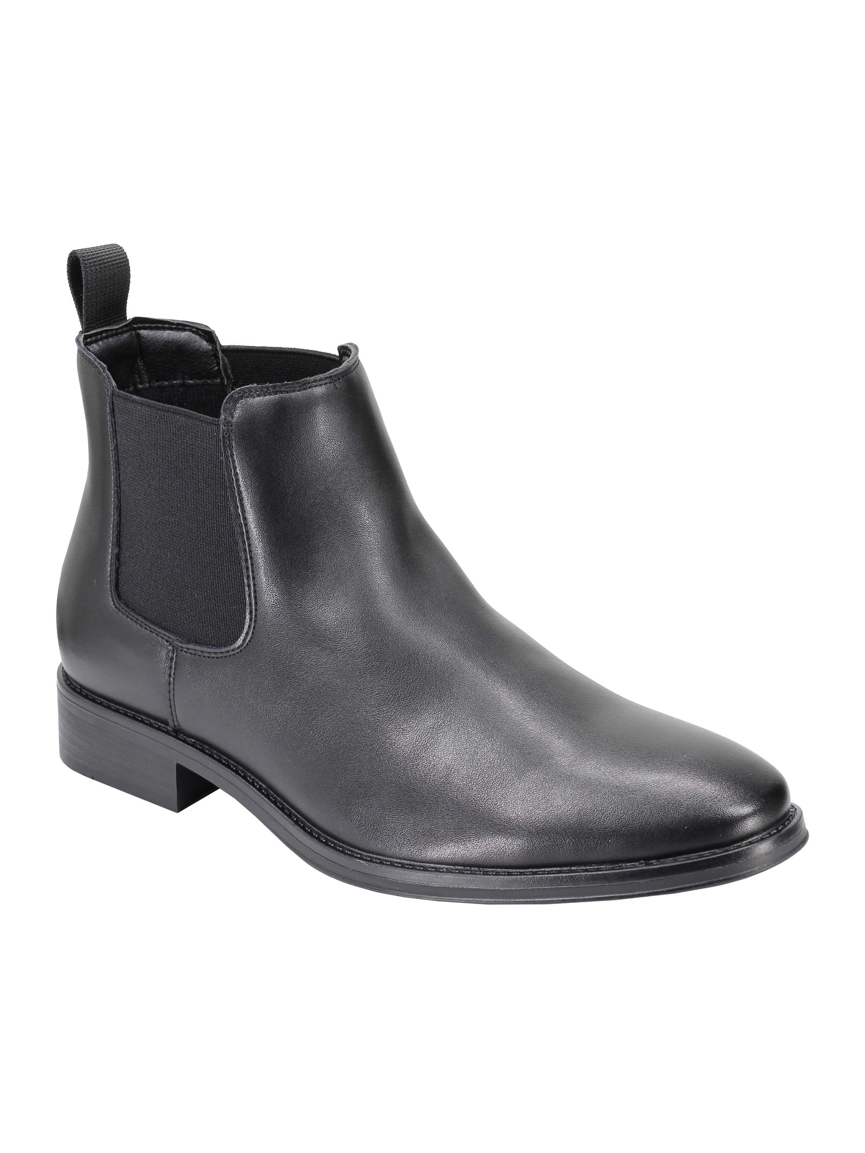 FAUX LEATHER CHELSEA BOOTS