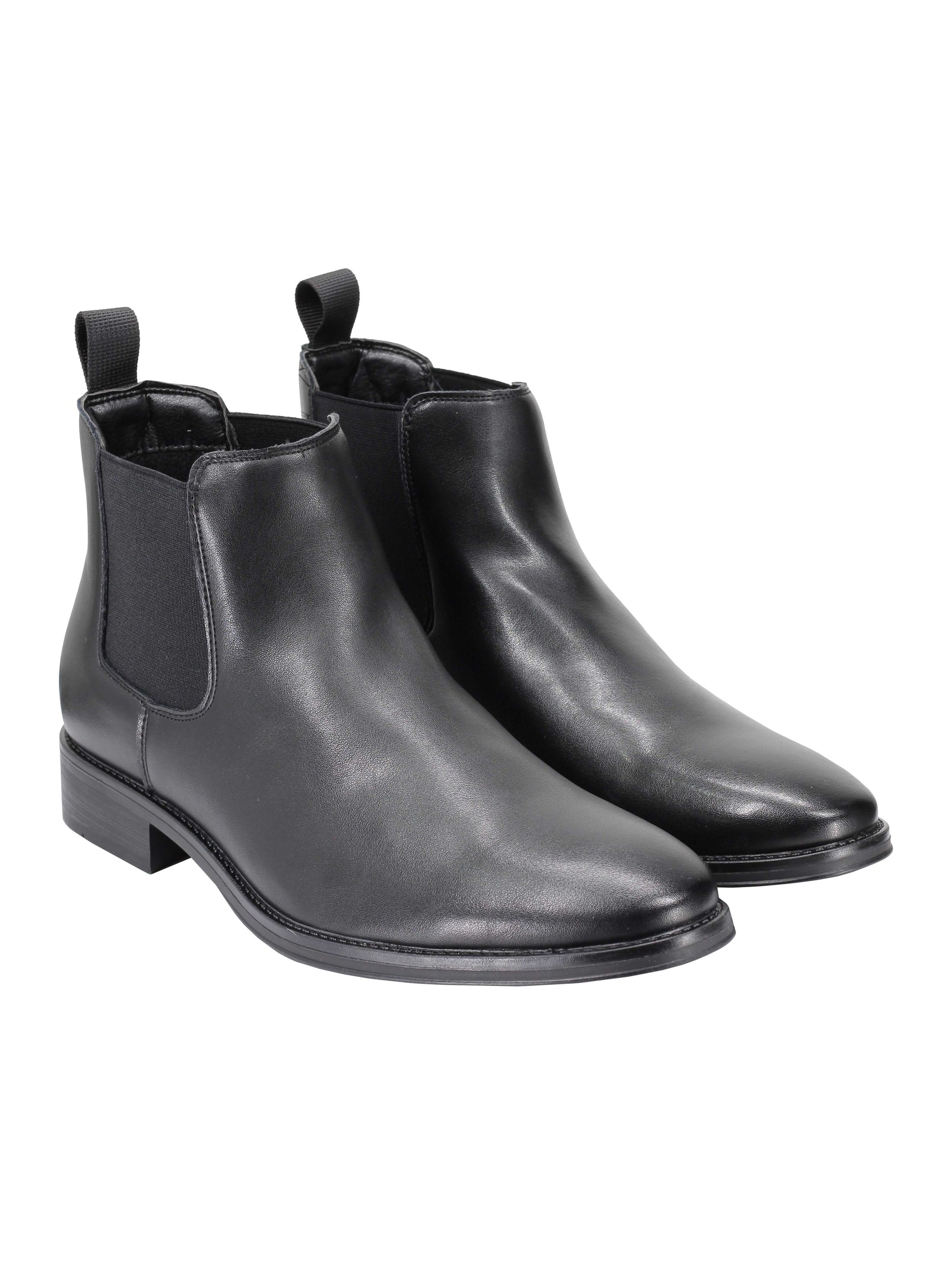 FAUX LEATHER CHELSEA BOOTS