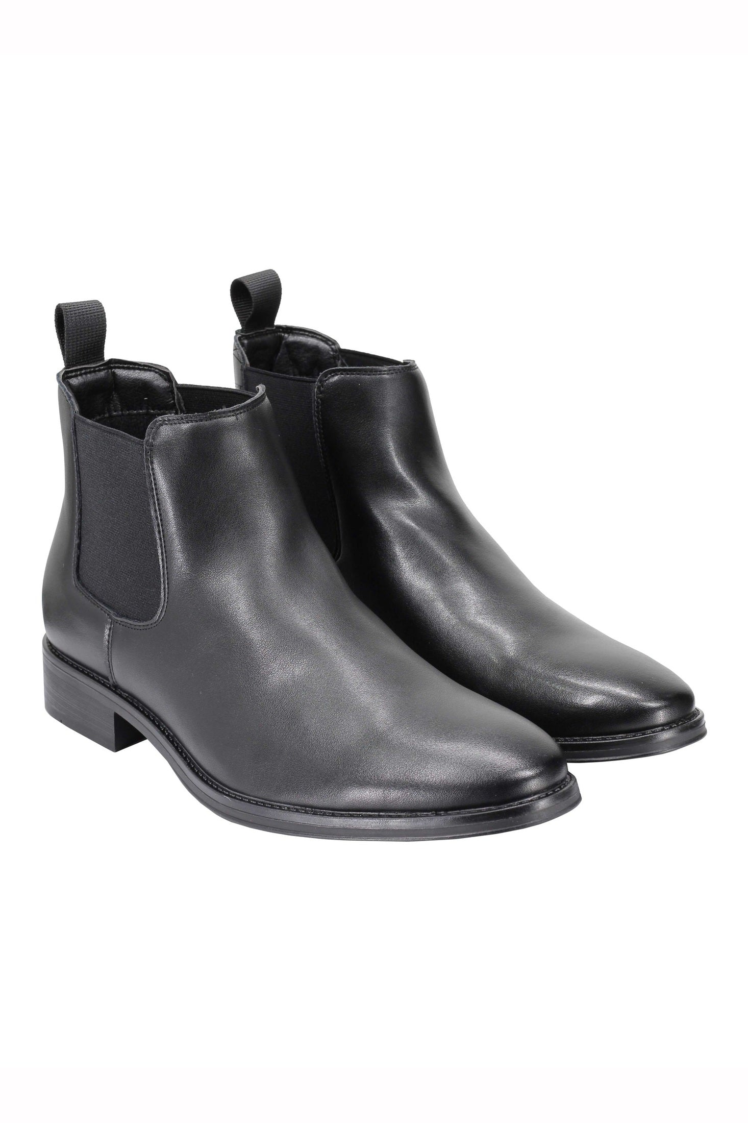 FAUX LEATHER CHELSEA BOOTS