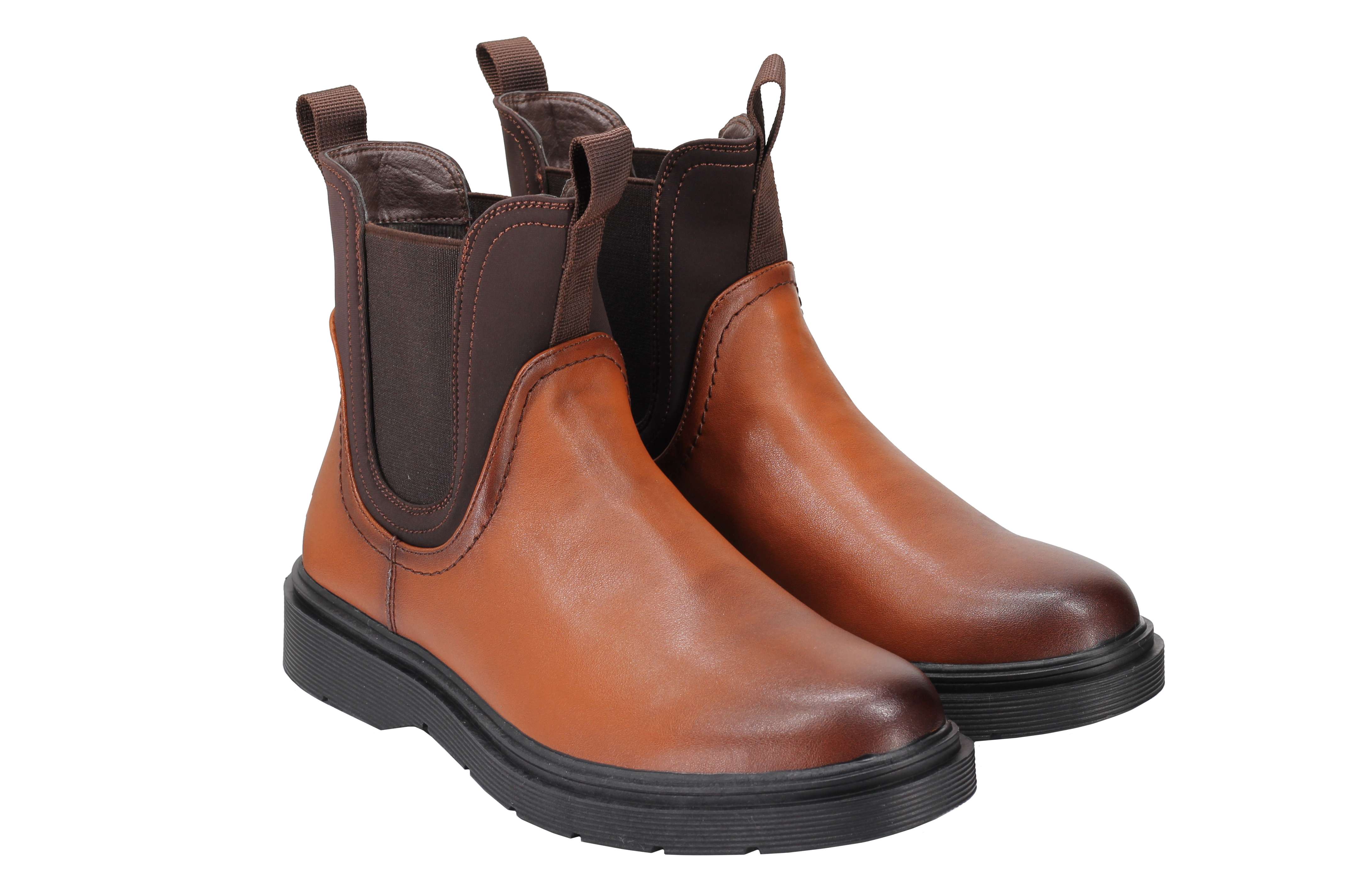 Classic Men’s Chelsea Boots Retro Ankle Twin Gussets Faux Leather Dealer Shoes