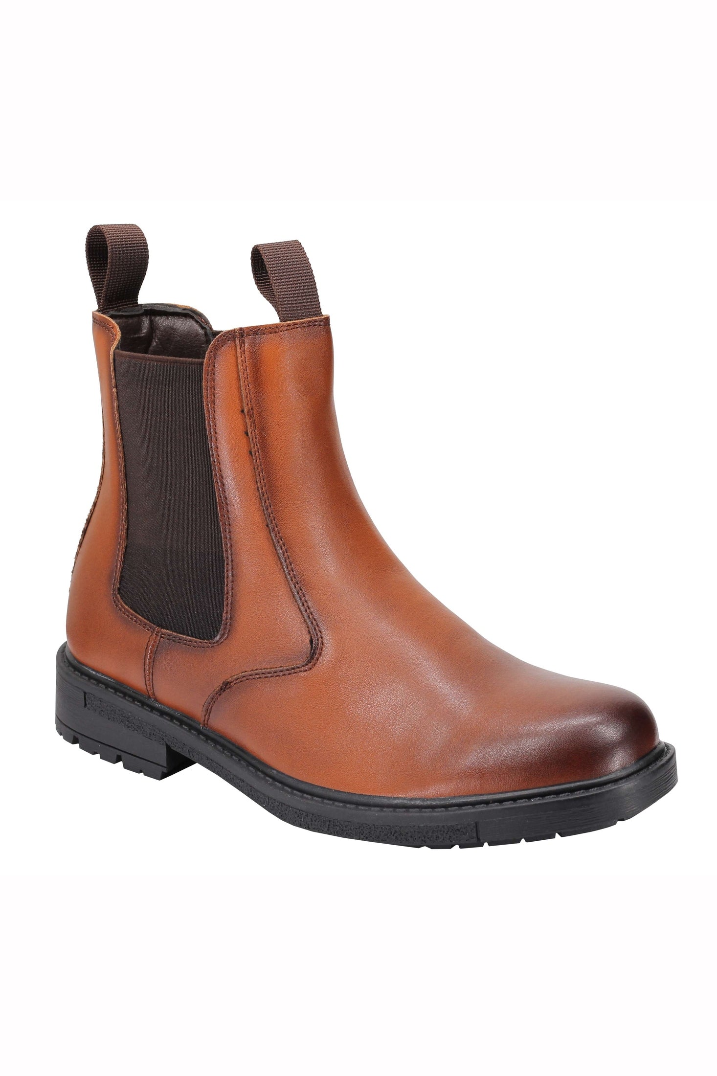 Mens Dealer Boots Black Brown Faux Leather Classic High Top Ankle Chelsea Shoes