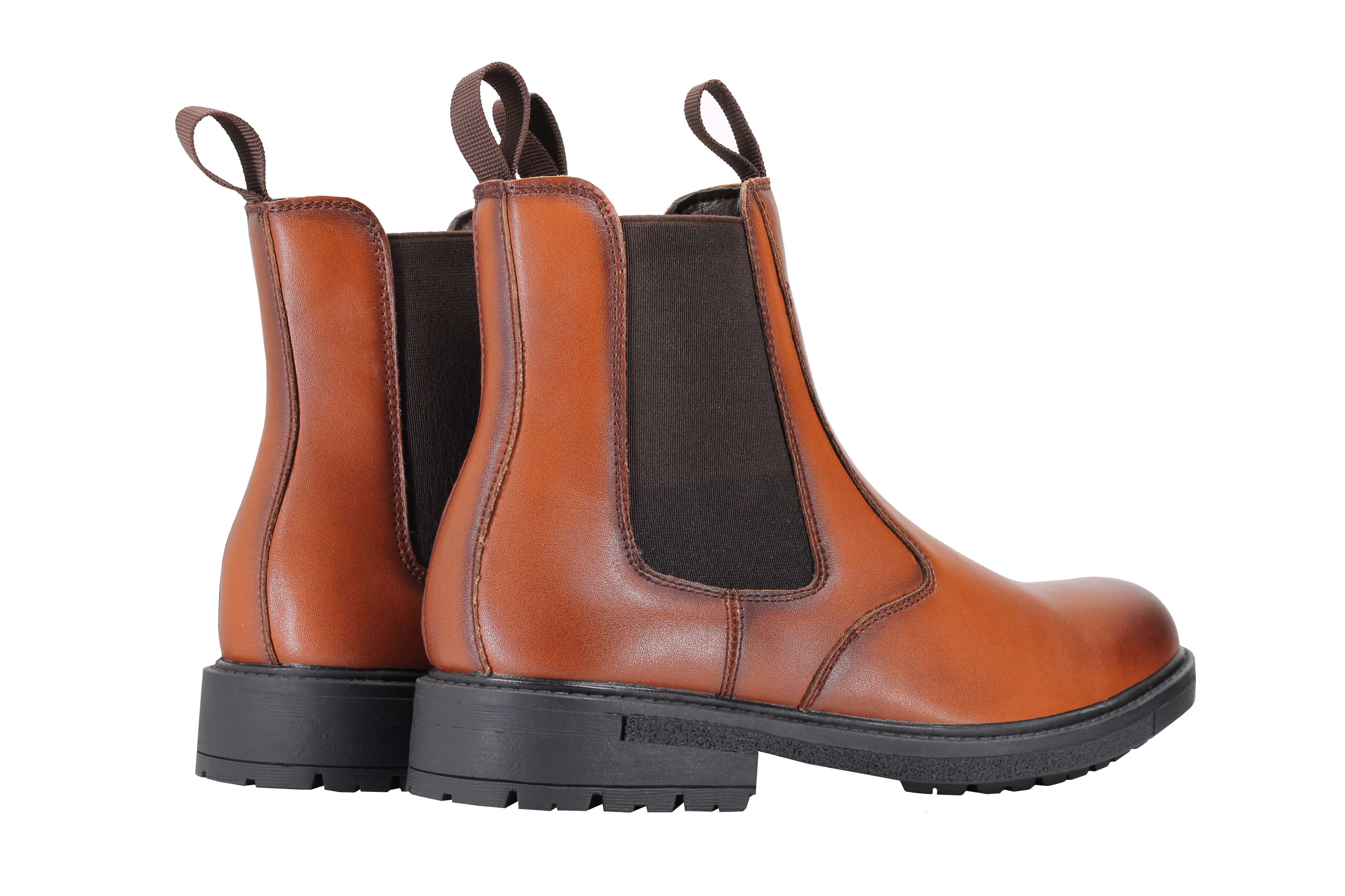 Mens Dealer Boots Black Brown Faux Leather Classic High Top Ankle Chelsea Shoes