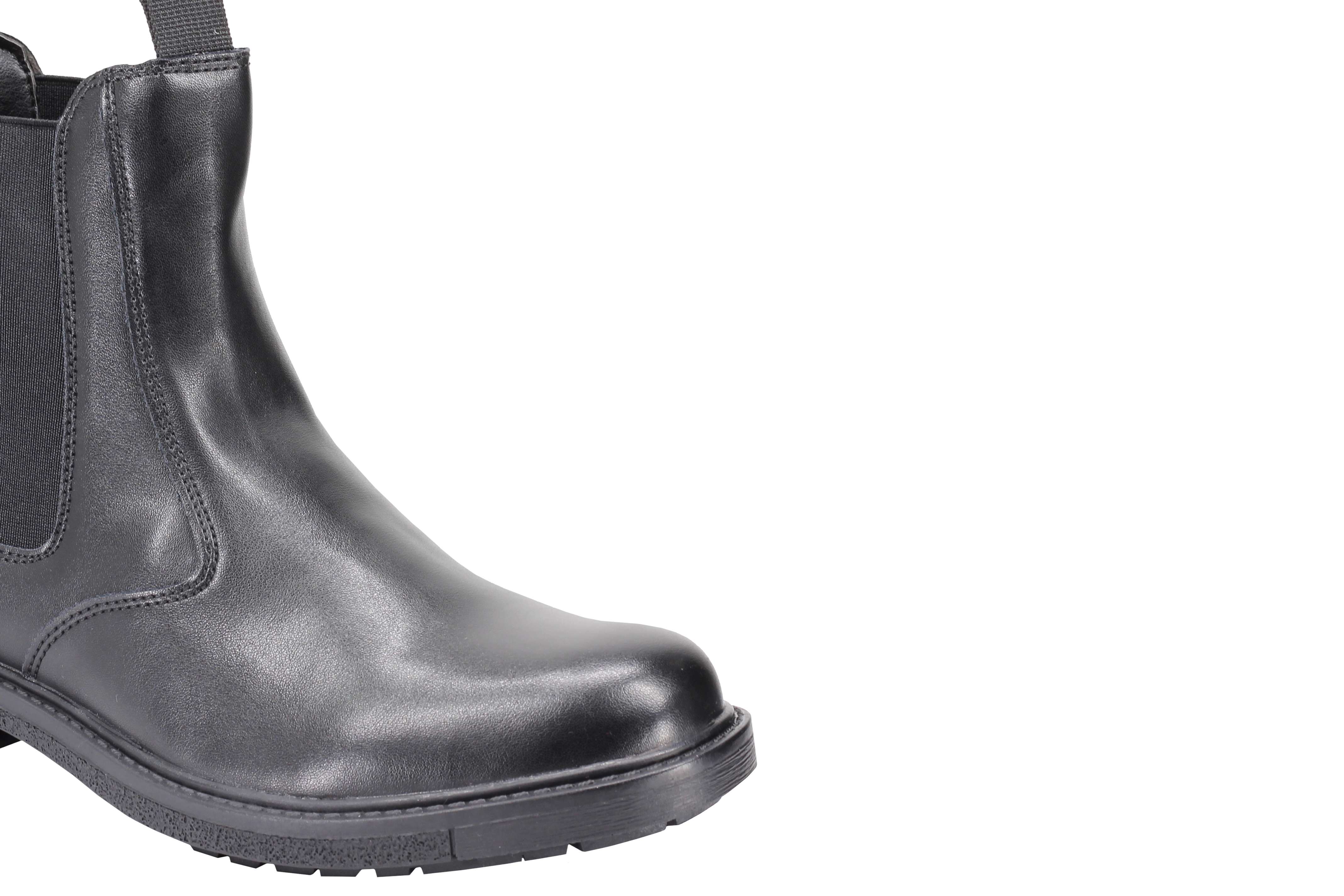 Mens Dealer Boots Black Brown Faux Leather Classic High Top Ankle Chelsea Shoes