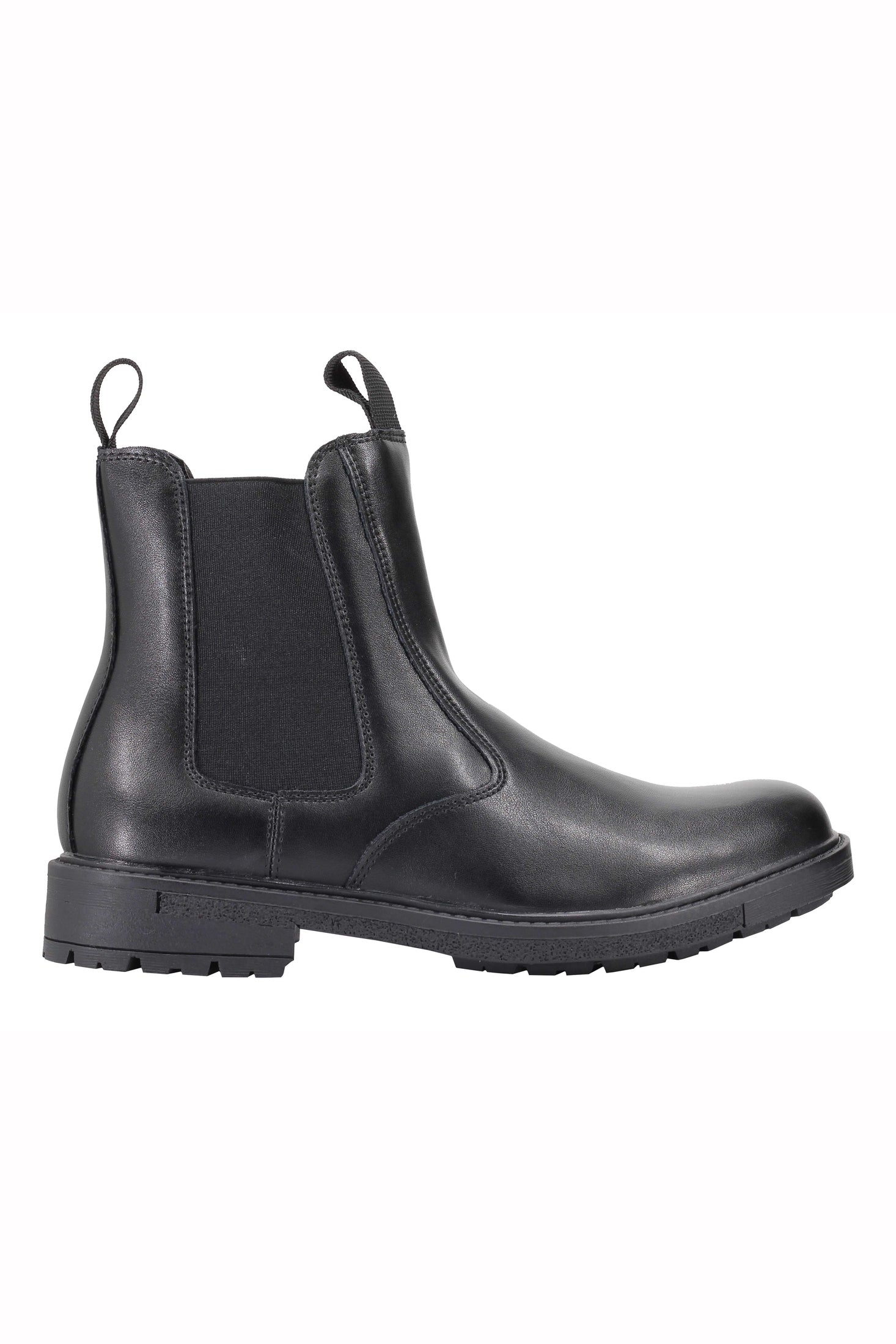 Mens Dealer Boots Black Brown Faux Leather Classic High Top Ankle Chelsea Shoes