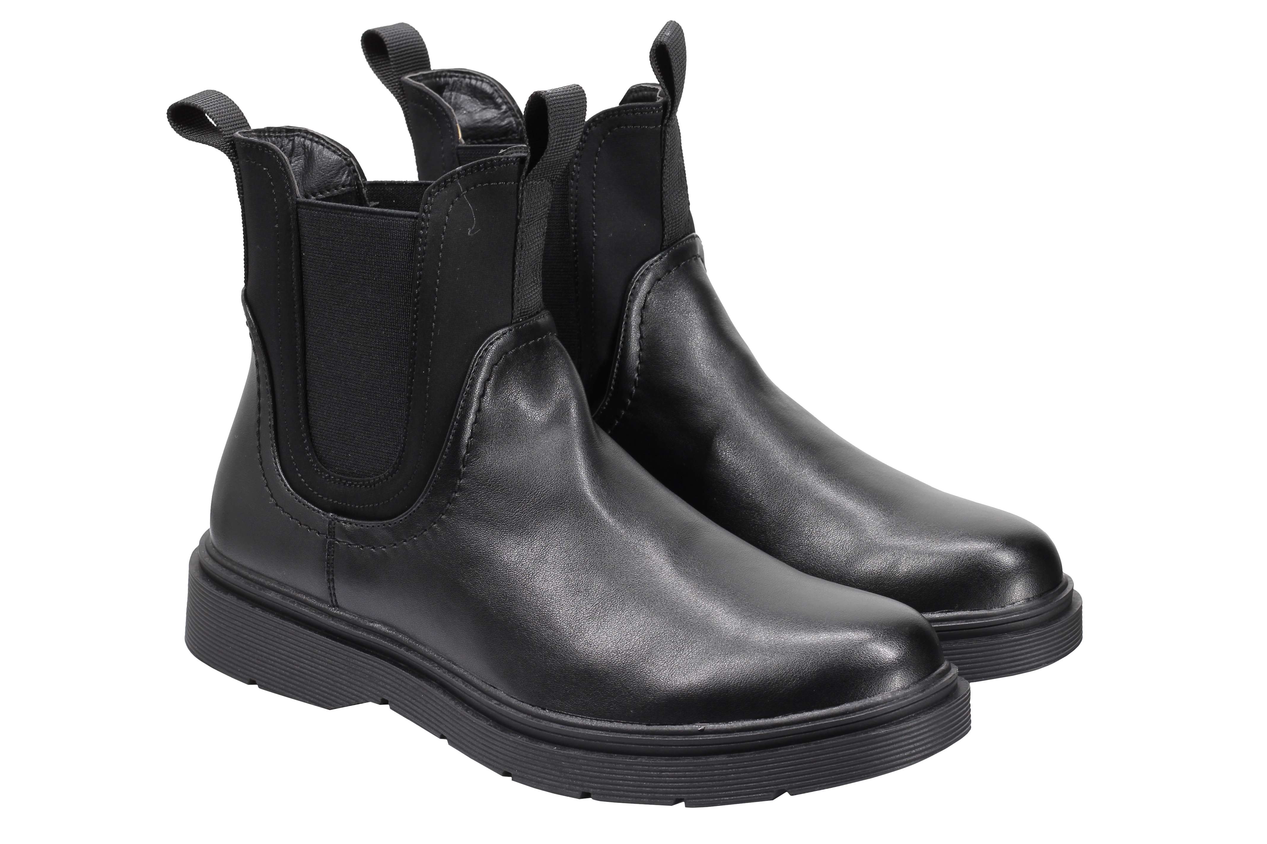Classic Men’s Chelsea Boots Retro Ankle Twin Gussets Faux Leather Dealer Shoes