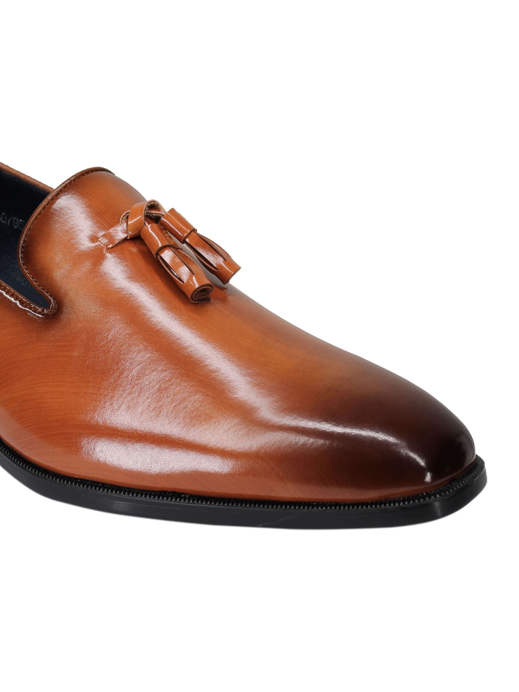 FAUX LEATHER LOAFERS WITH TASSELS