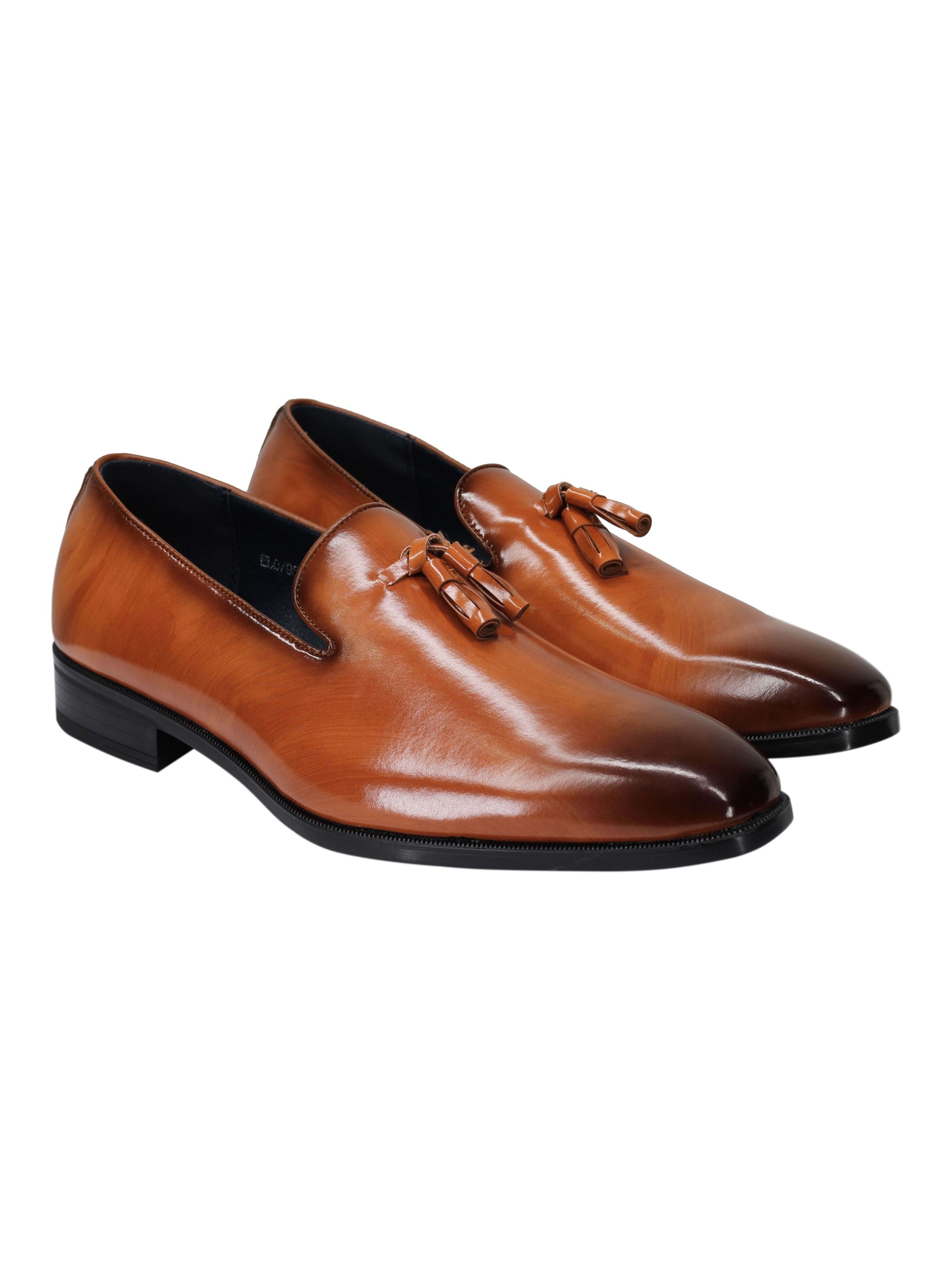 FAUX LEATHER LOAFERS WITH TASSELS